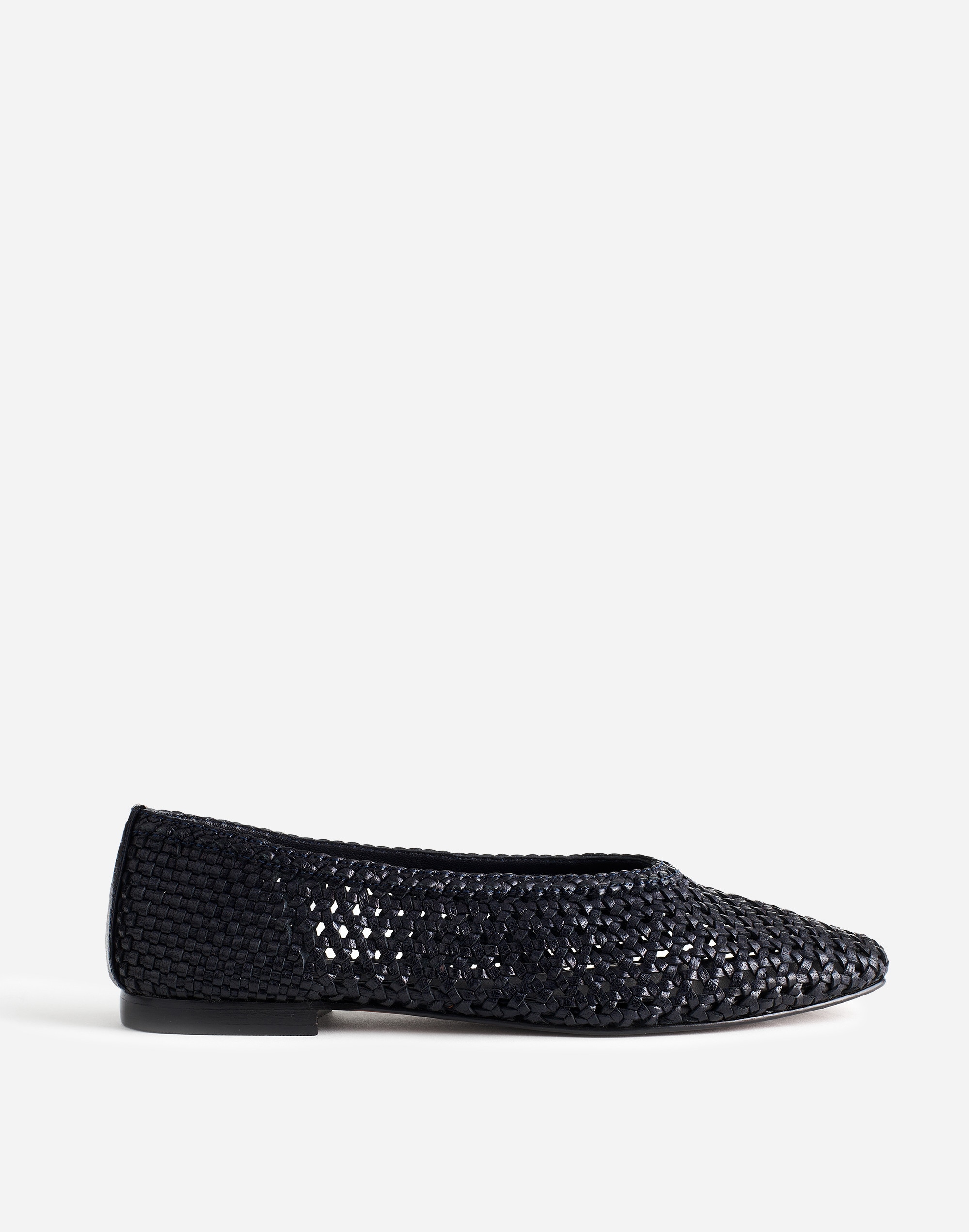 The Mylie Ballet Flat in Handwoven Leather