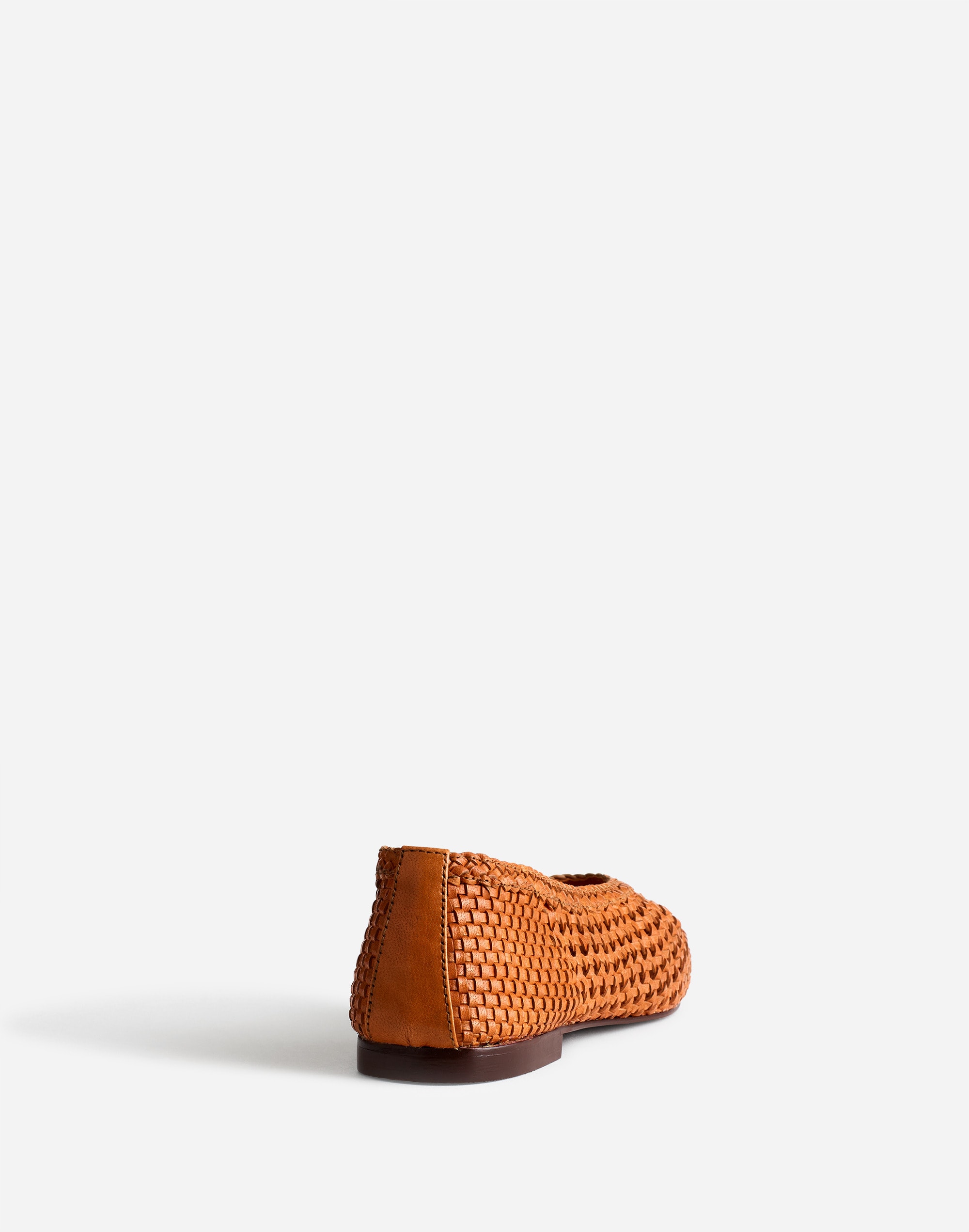 The Mylie Ballet Flat in Handwoven Leather