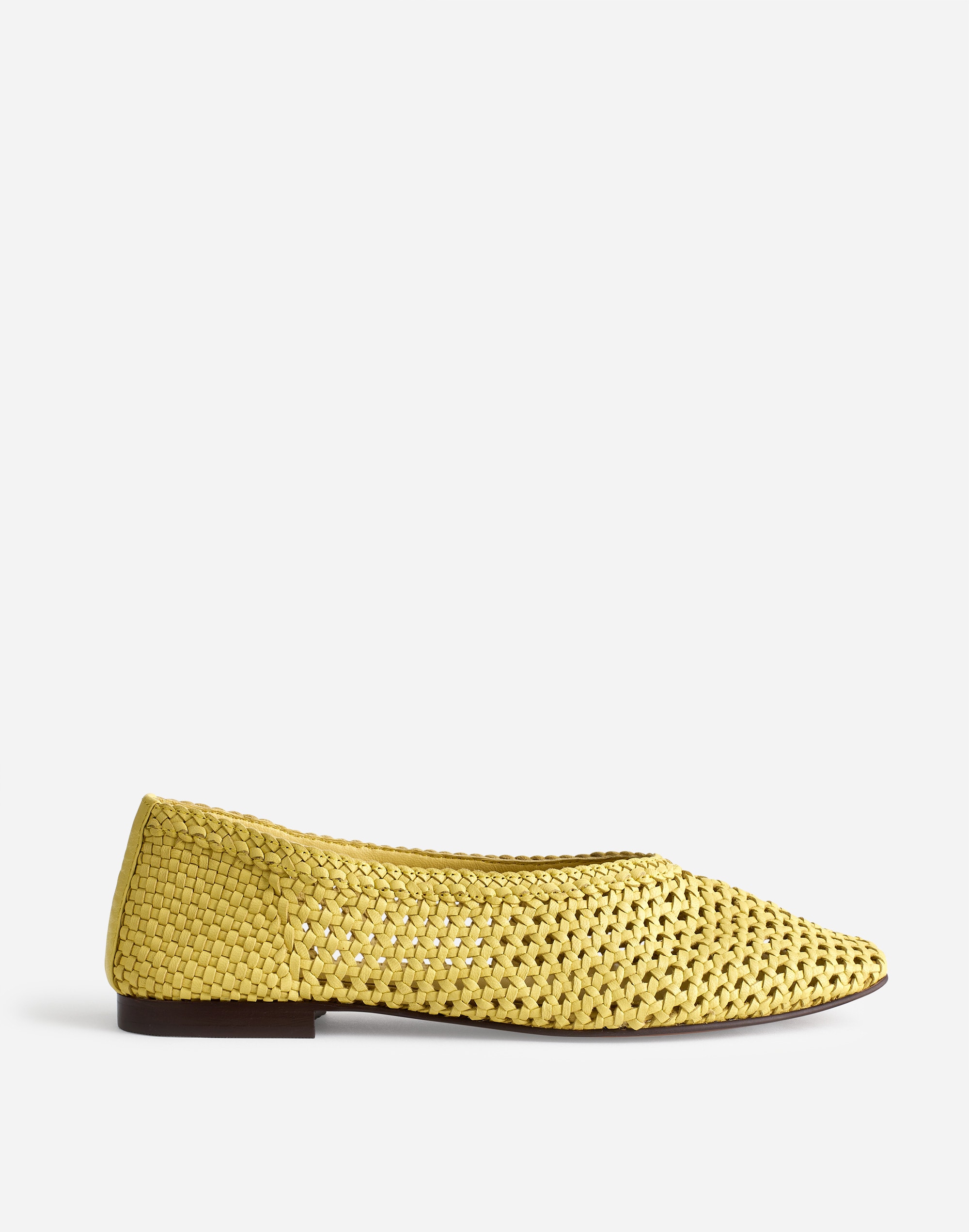 The Mylie Ballet Flat in Handwoven Leather
