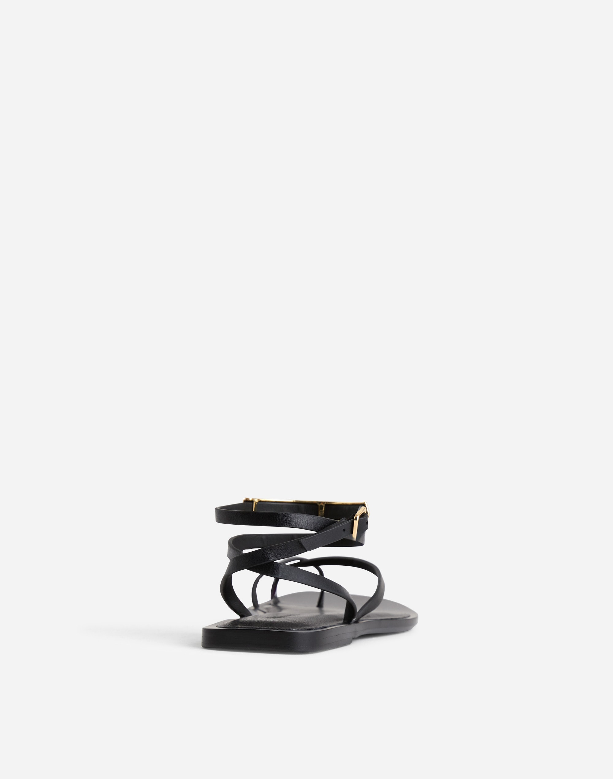 The Vira Bangle Ankle-Wrap Sandal in Leather