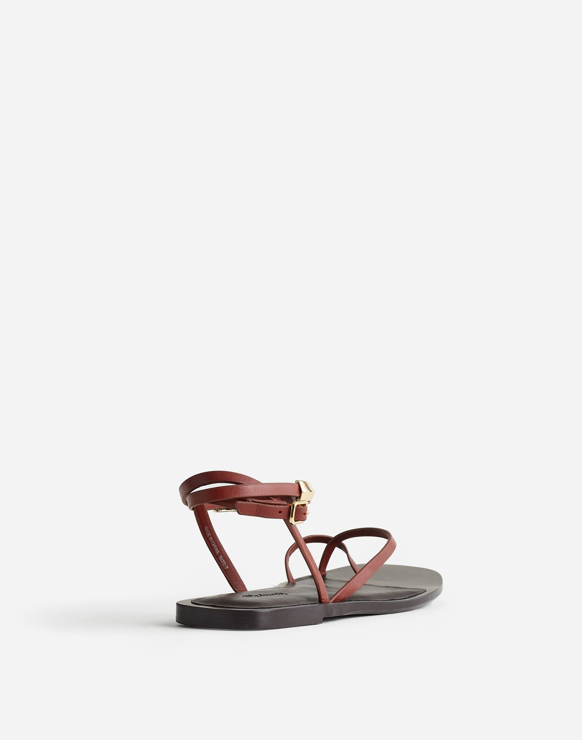 The Vira Bangle Ankle-Wrap Sandal in Leather