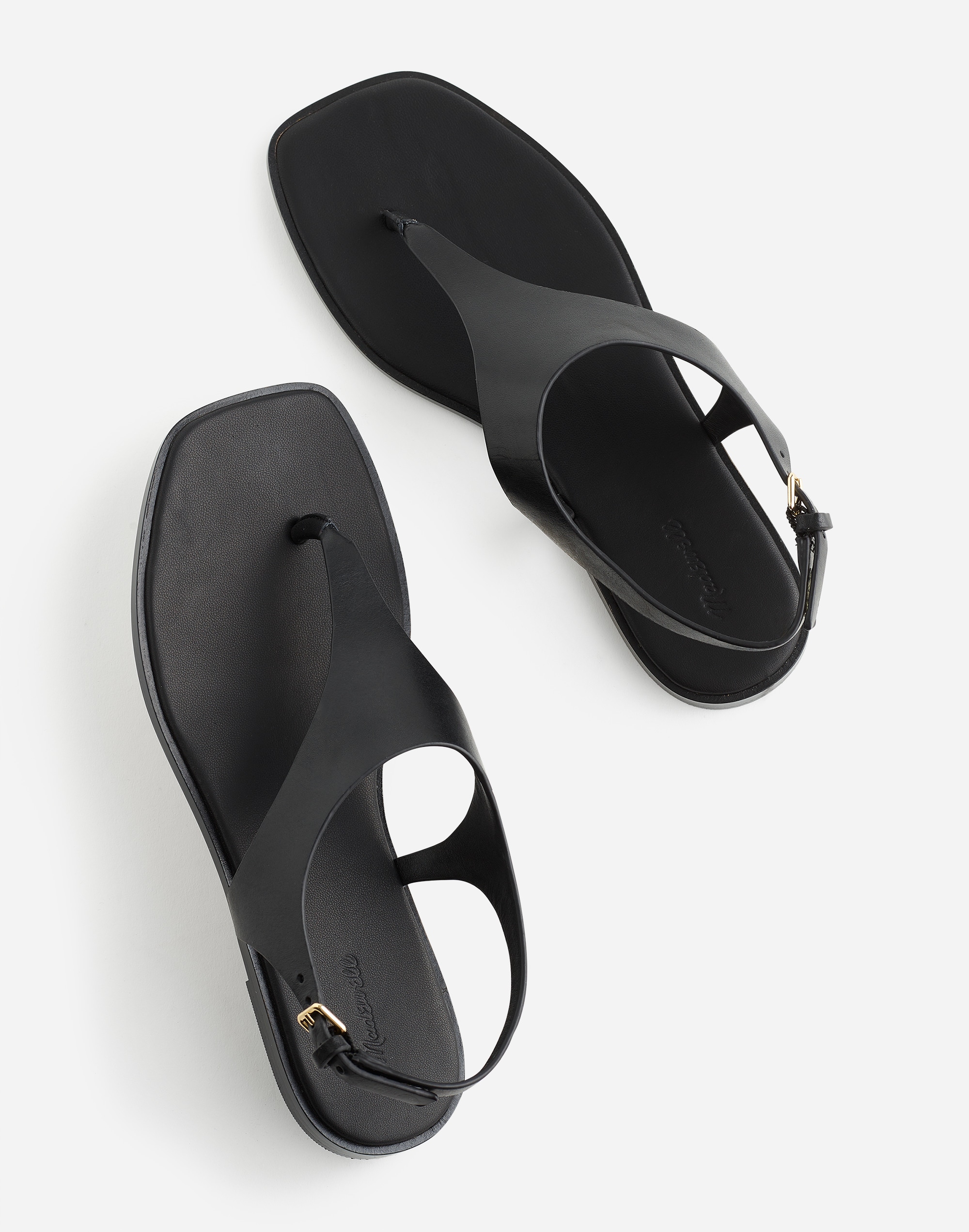 The Kira Covered Thong Sandal in Leather Alternate Image 2
