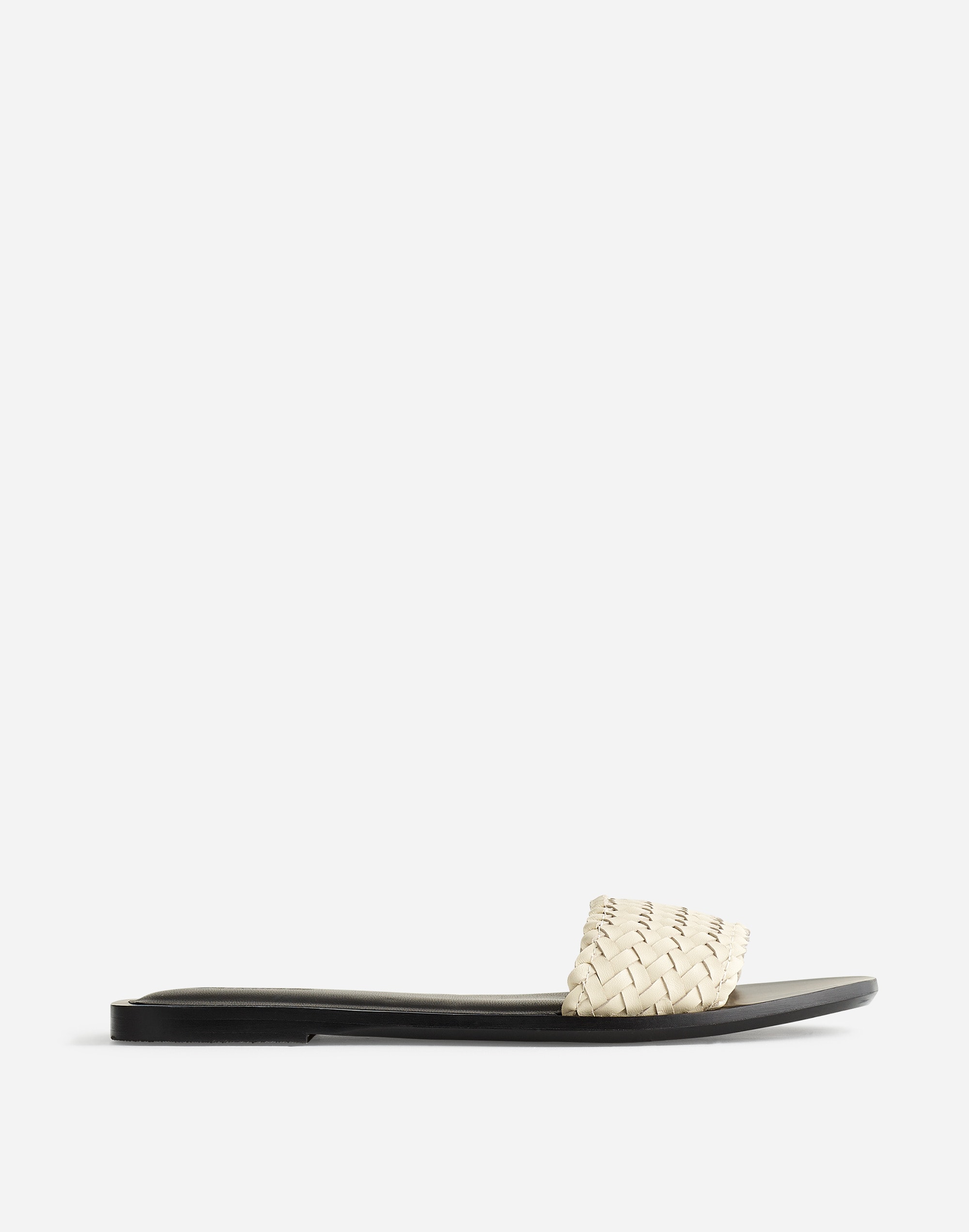 The Cora Slide Sandal in Woven Leather