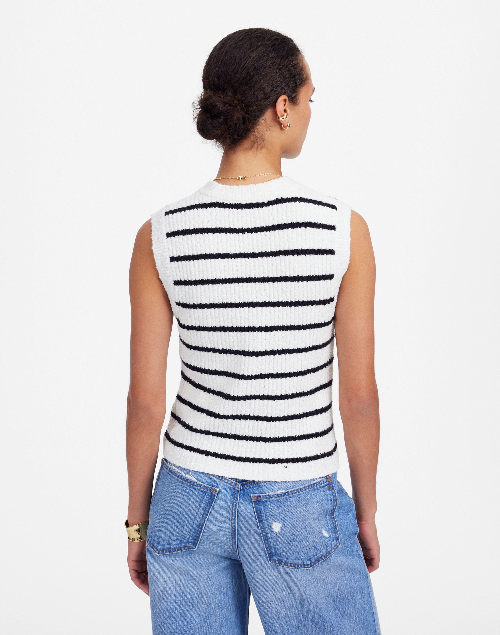 Boucl&eacute;-Knit Sweater Tank