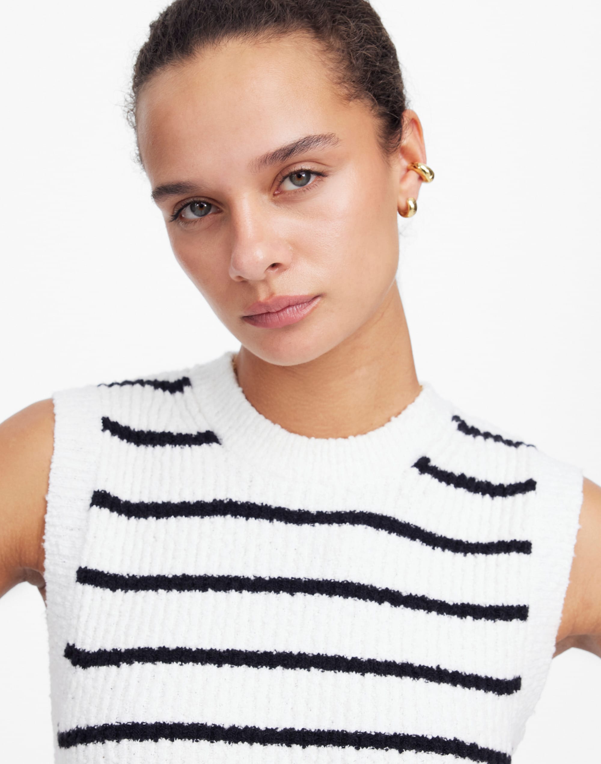 Boucl&eacute;-Knit Sweater Tank