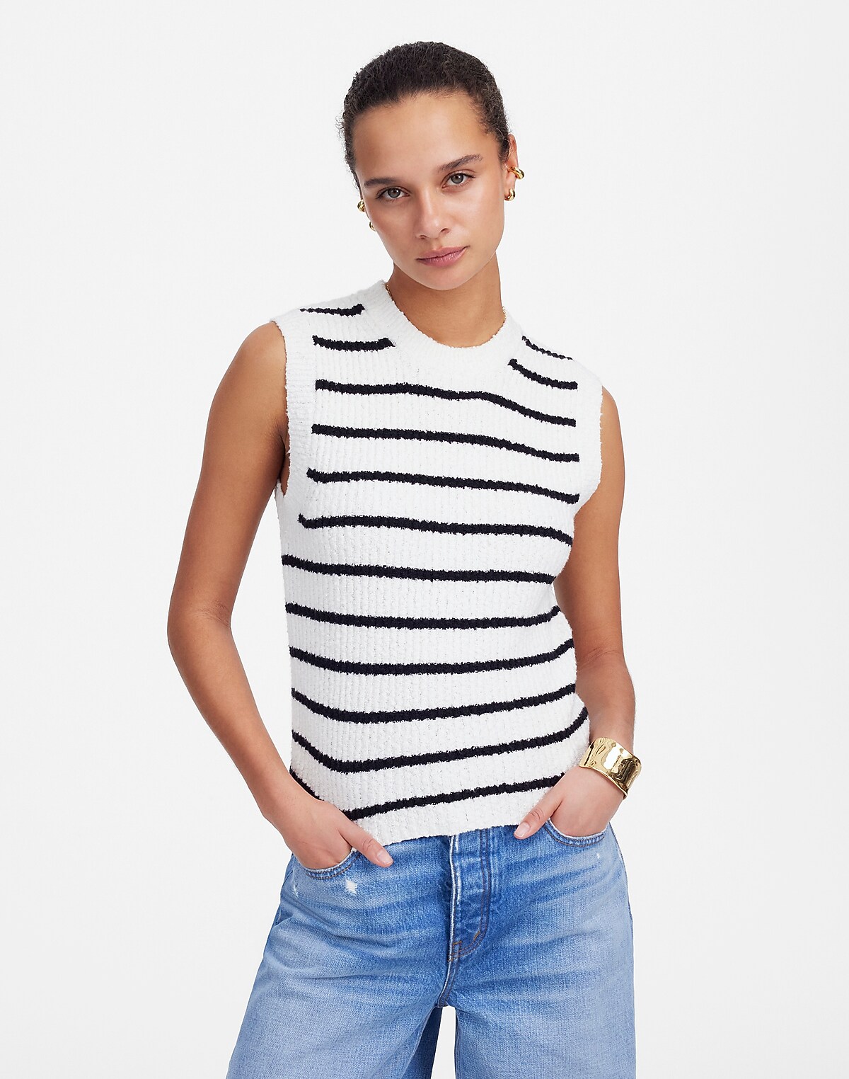 Bouclé-Knit Sweater Tank