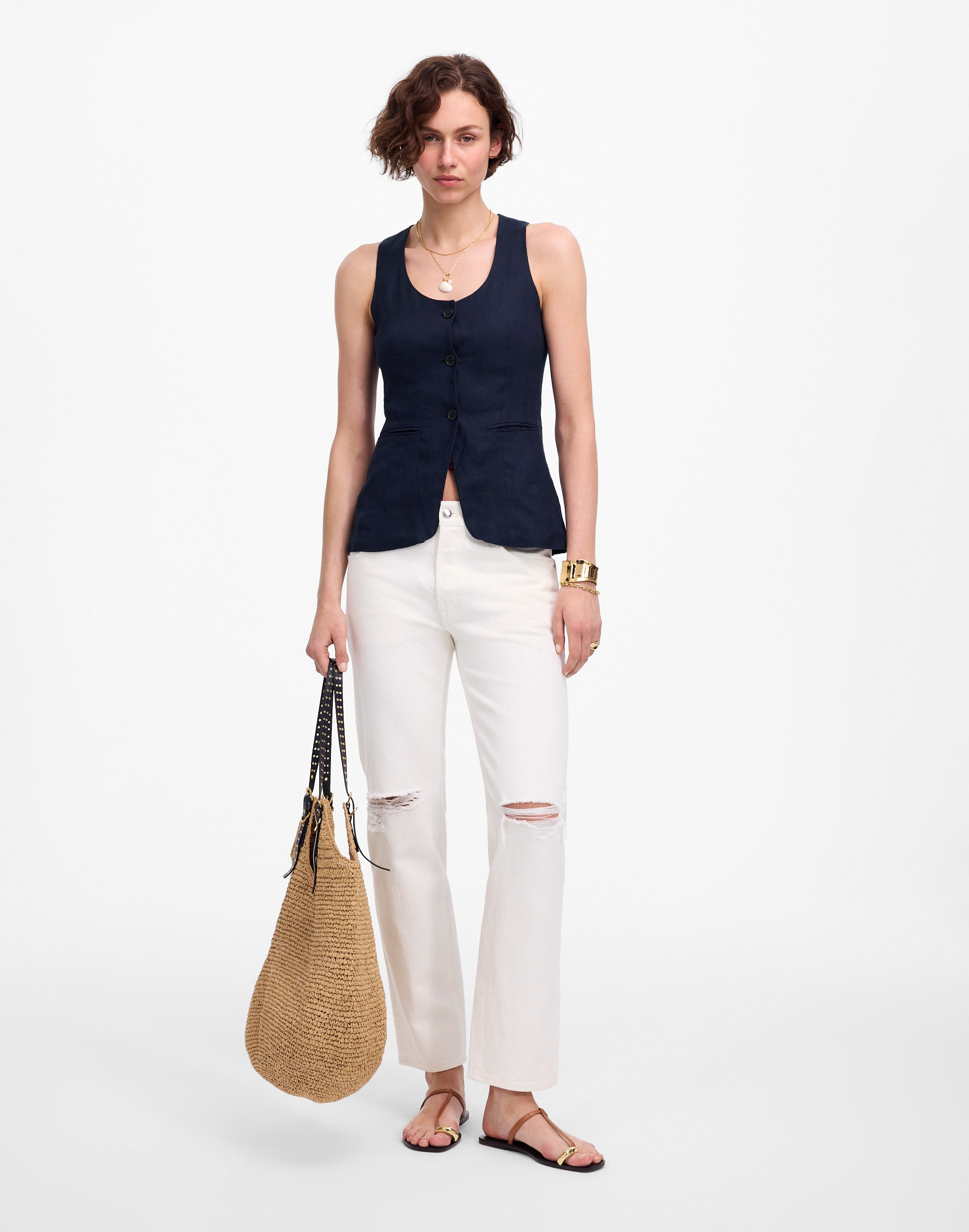 Scoopneck Cutaway Vest