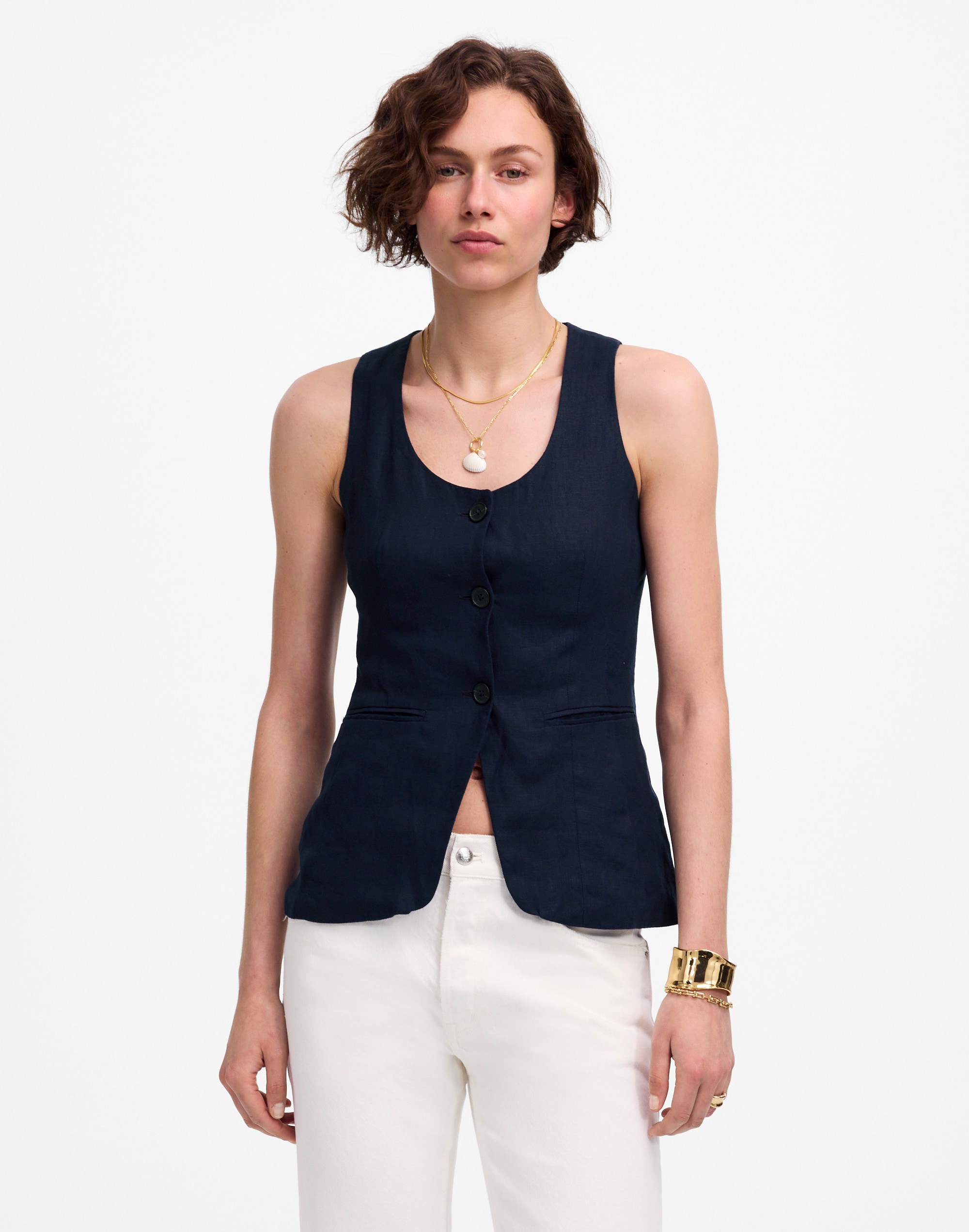 Scoopneck Cutaway Vest
