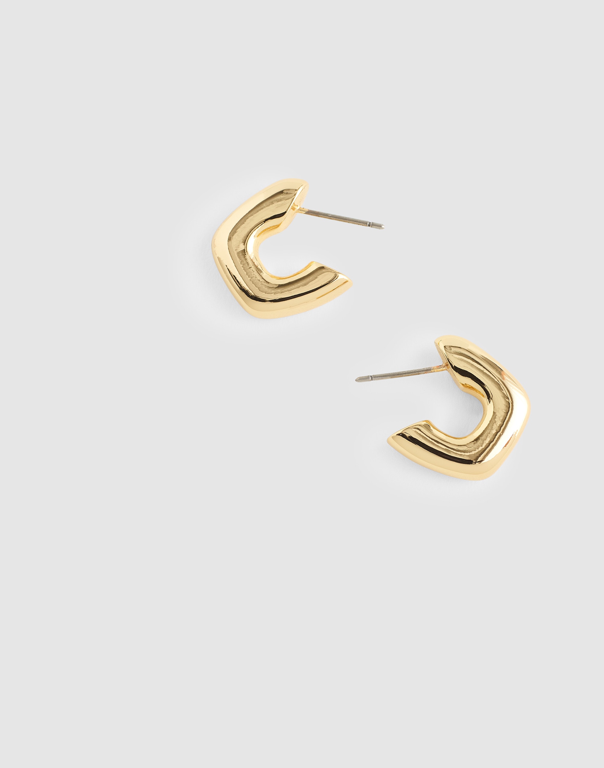 Sculptural Huggie Hoop Earrings