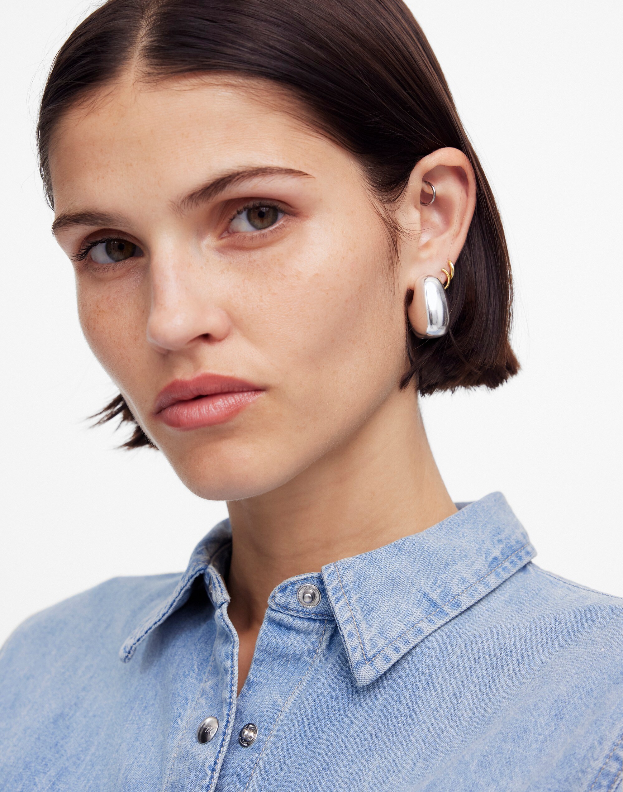 Sculptural Statement Hoop Earrings