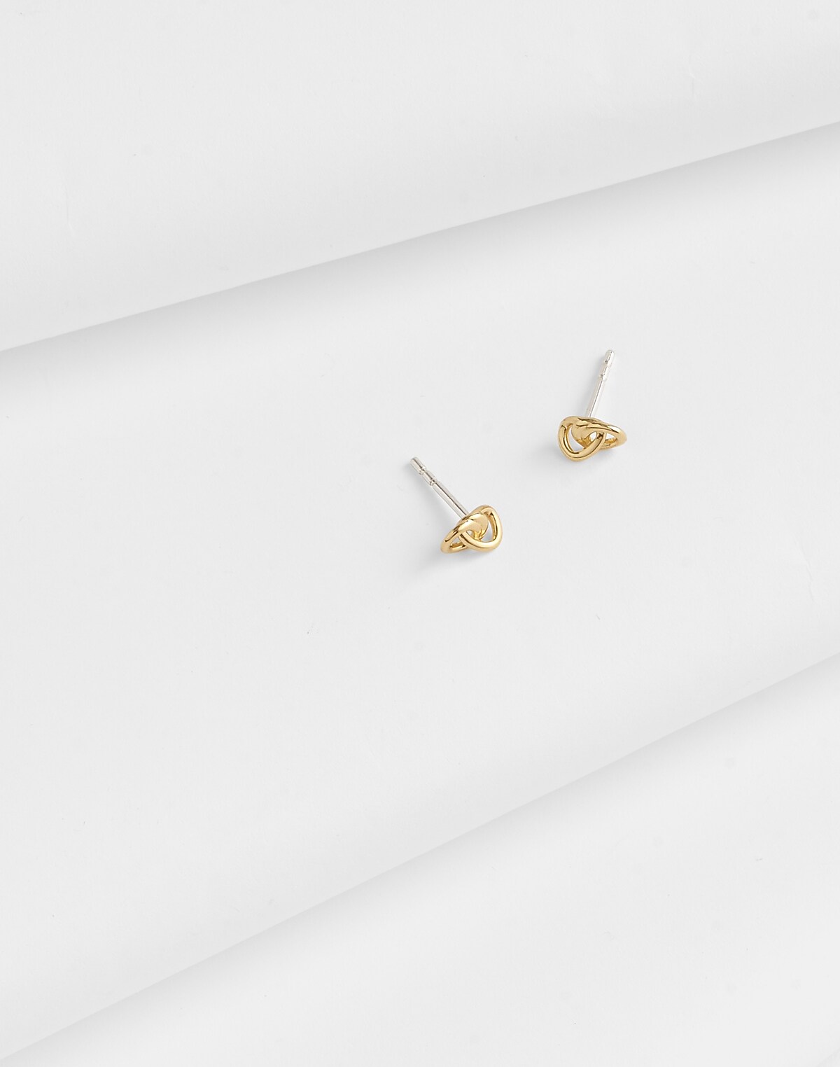 Demi-Fine Knot Stud Earrings