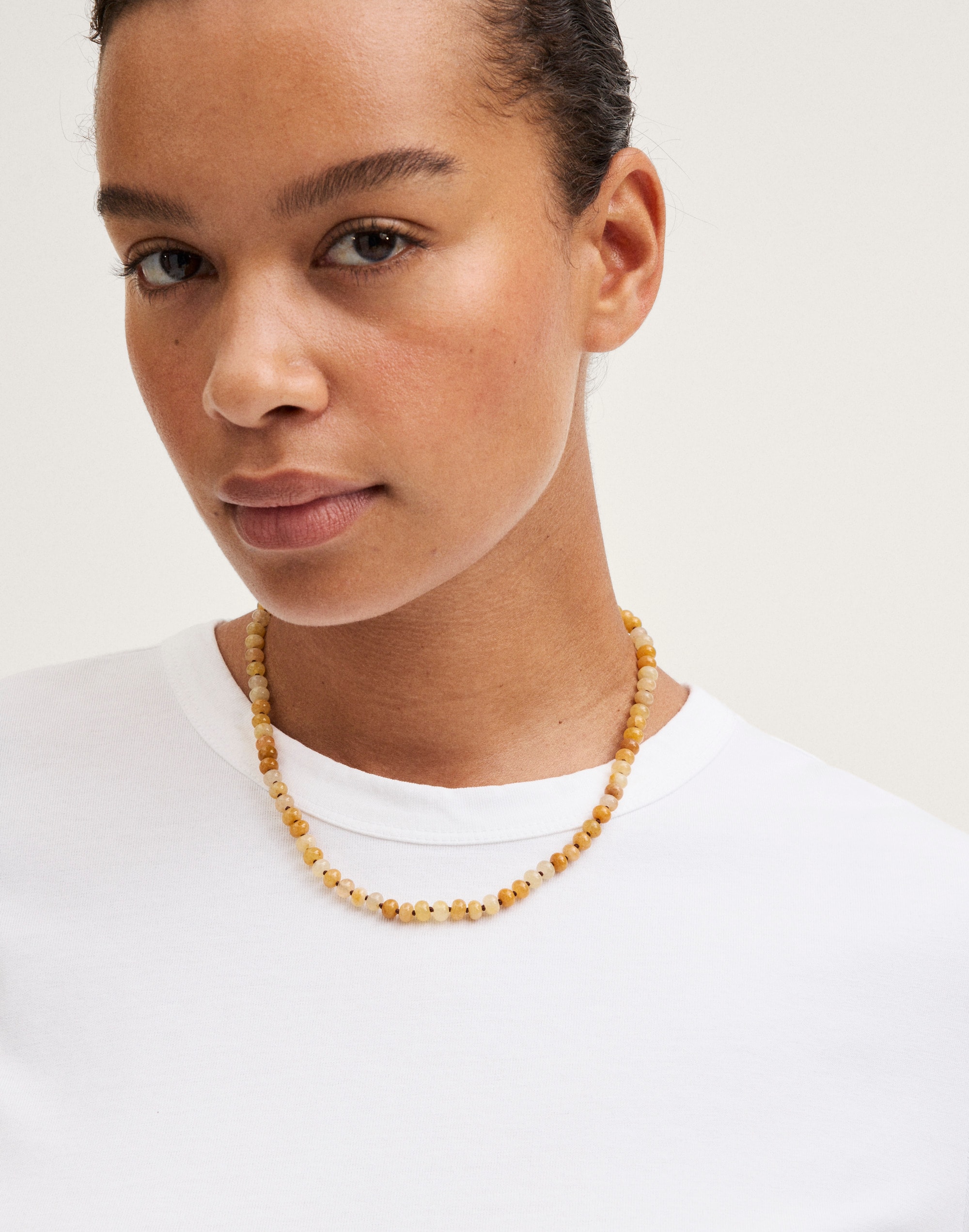 Semiprecious Beaded Choker Necklace