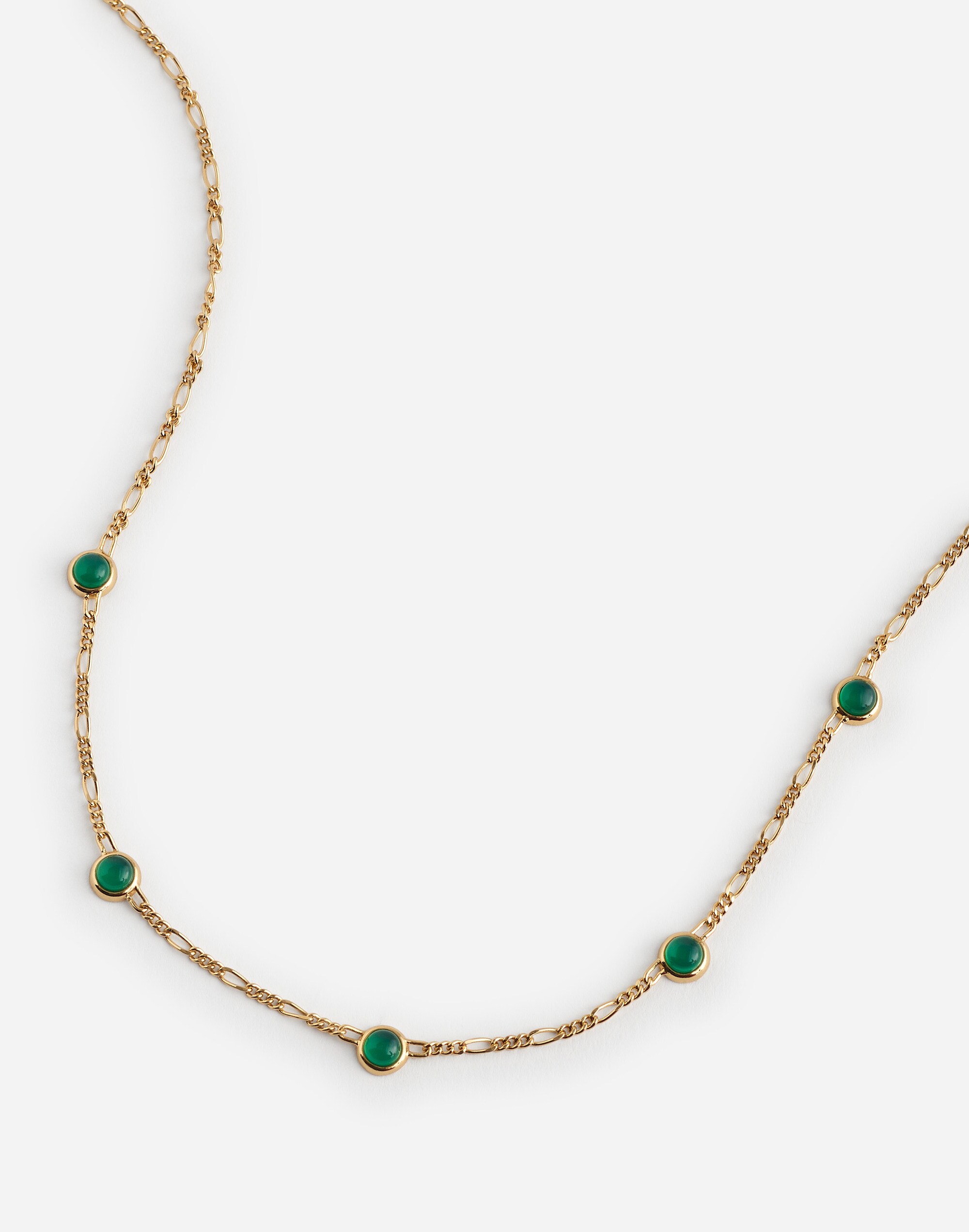Semiprecious Figaro Station Necklace