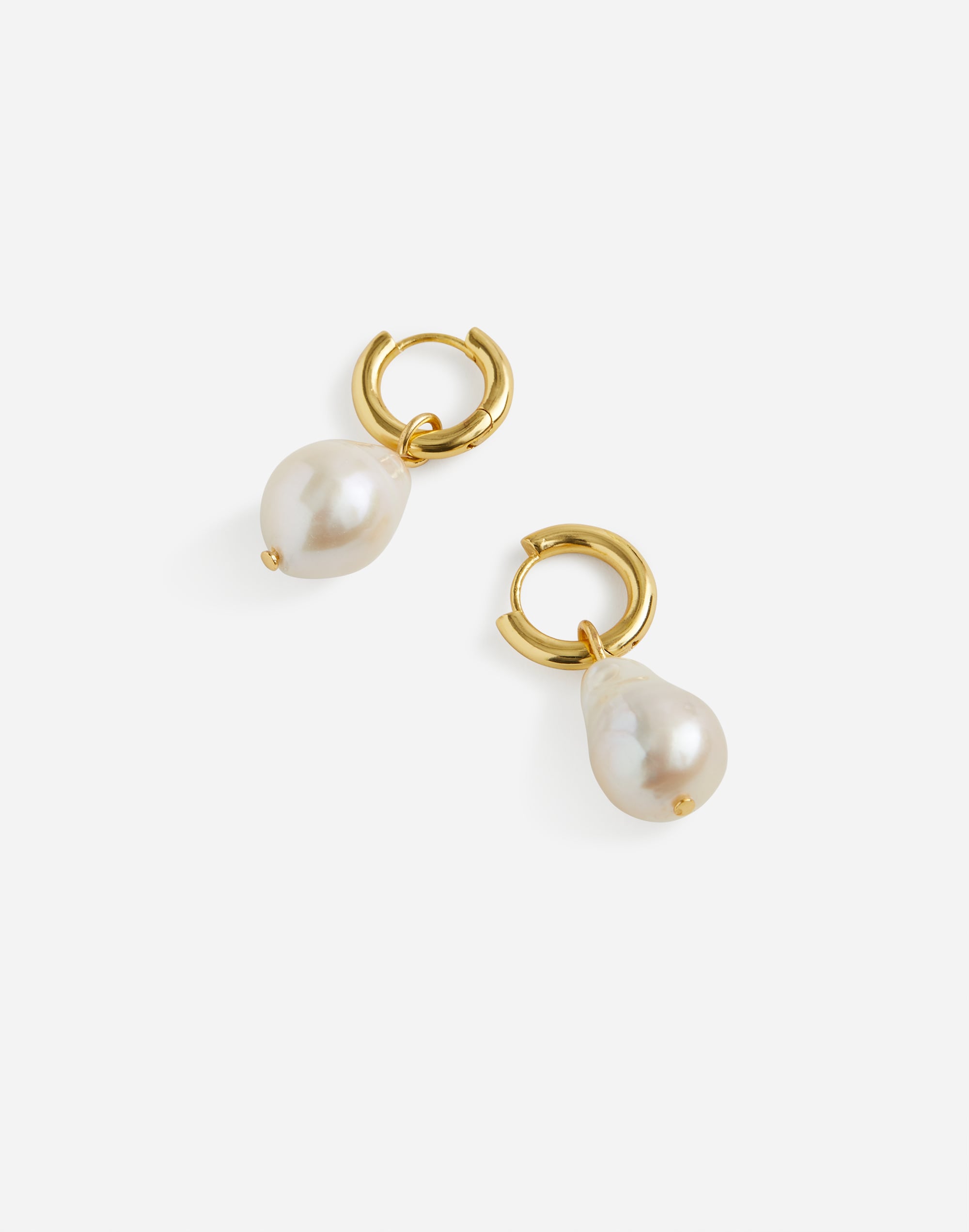 Baroque Freshwater Pearl Statement Hoop Earrings