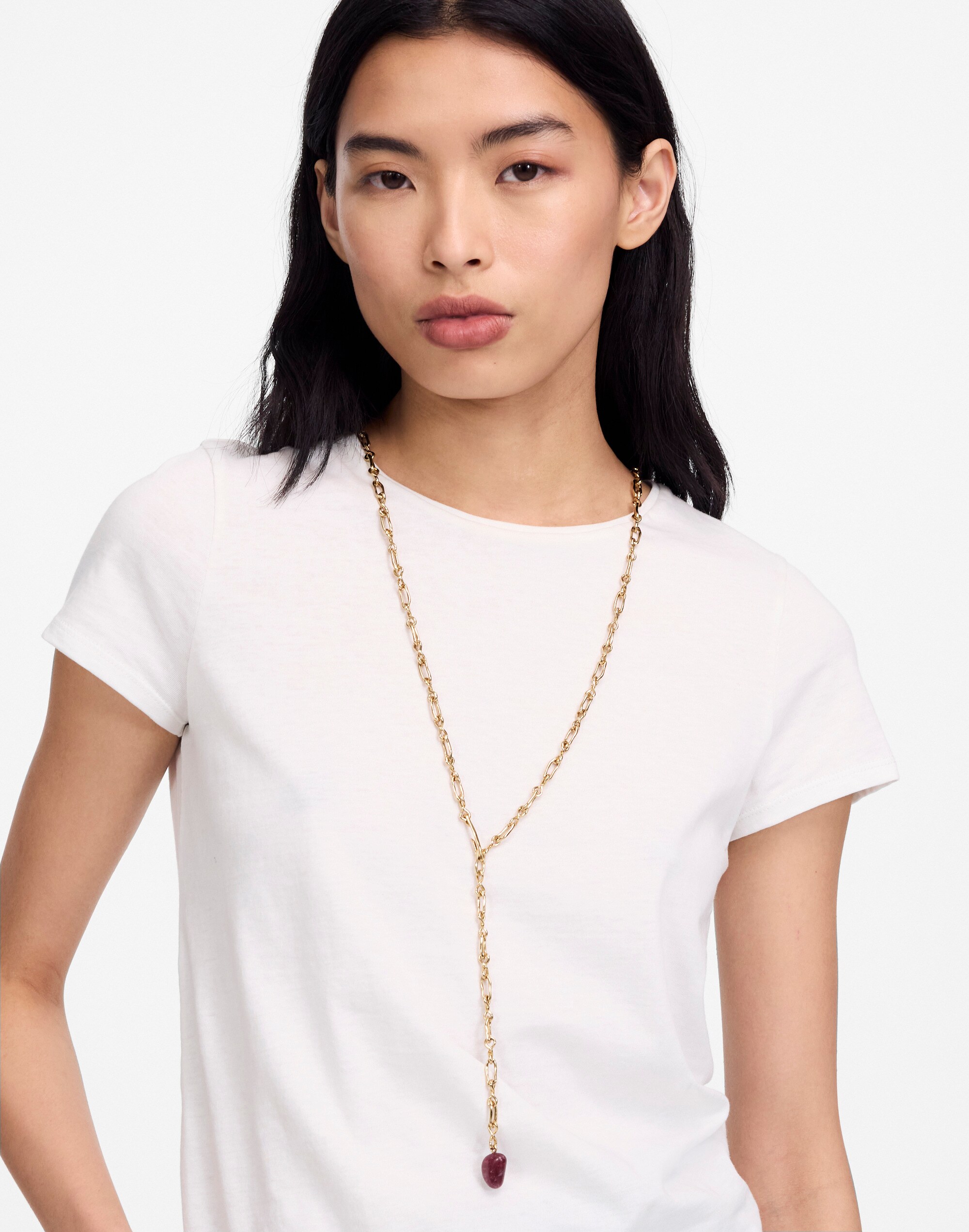 Semiprecious Convertible Chain Necklace