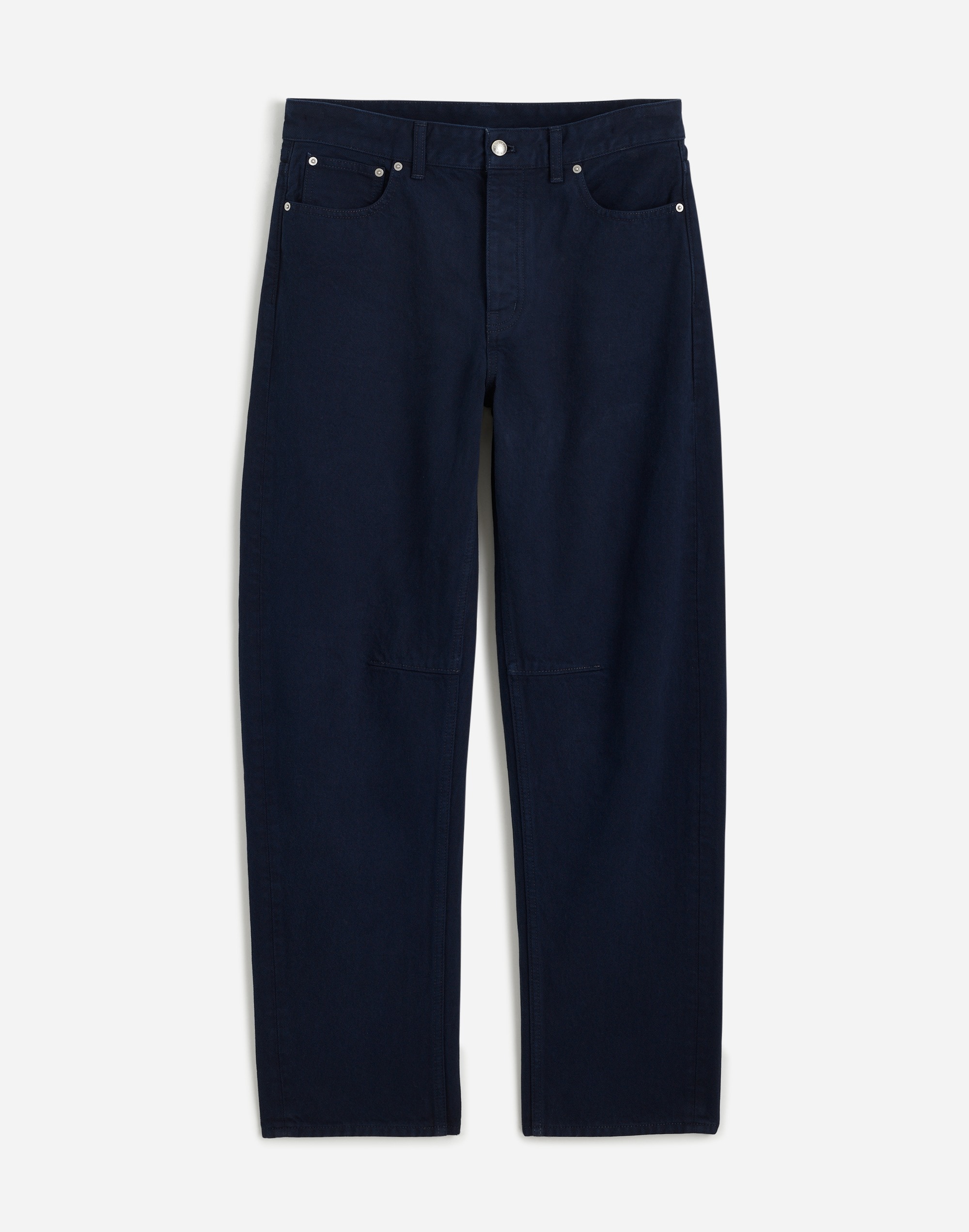 The Darted Barrel-Leg Jean in Garment-Dyed Denim