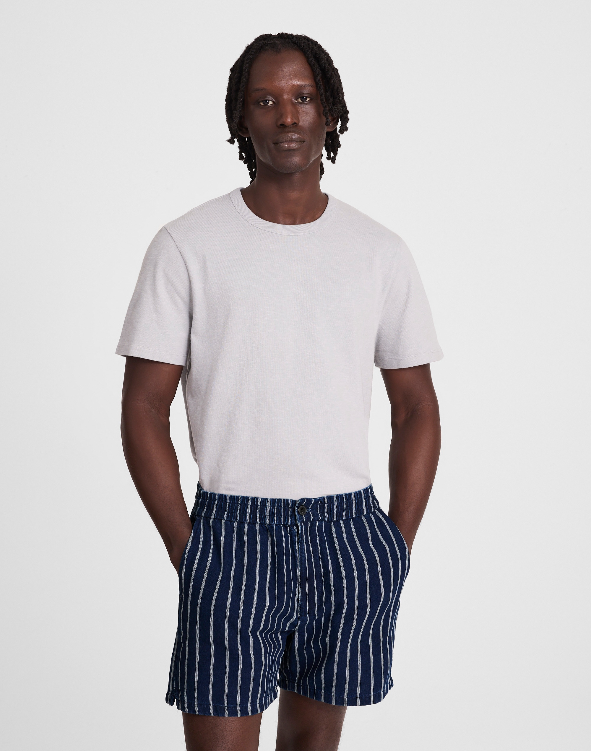 Indigo Stripe Everywear Shorts