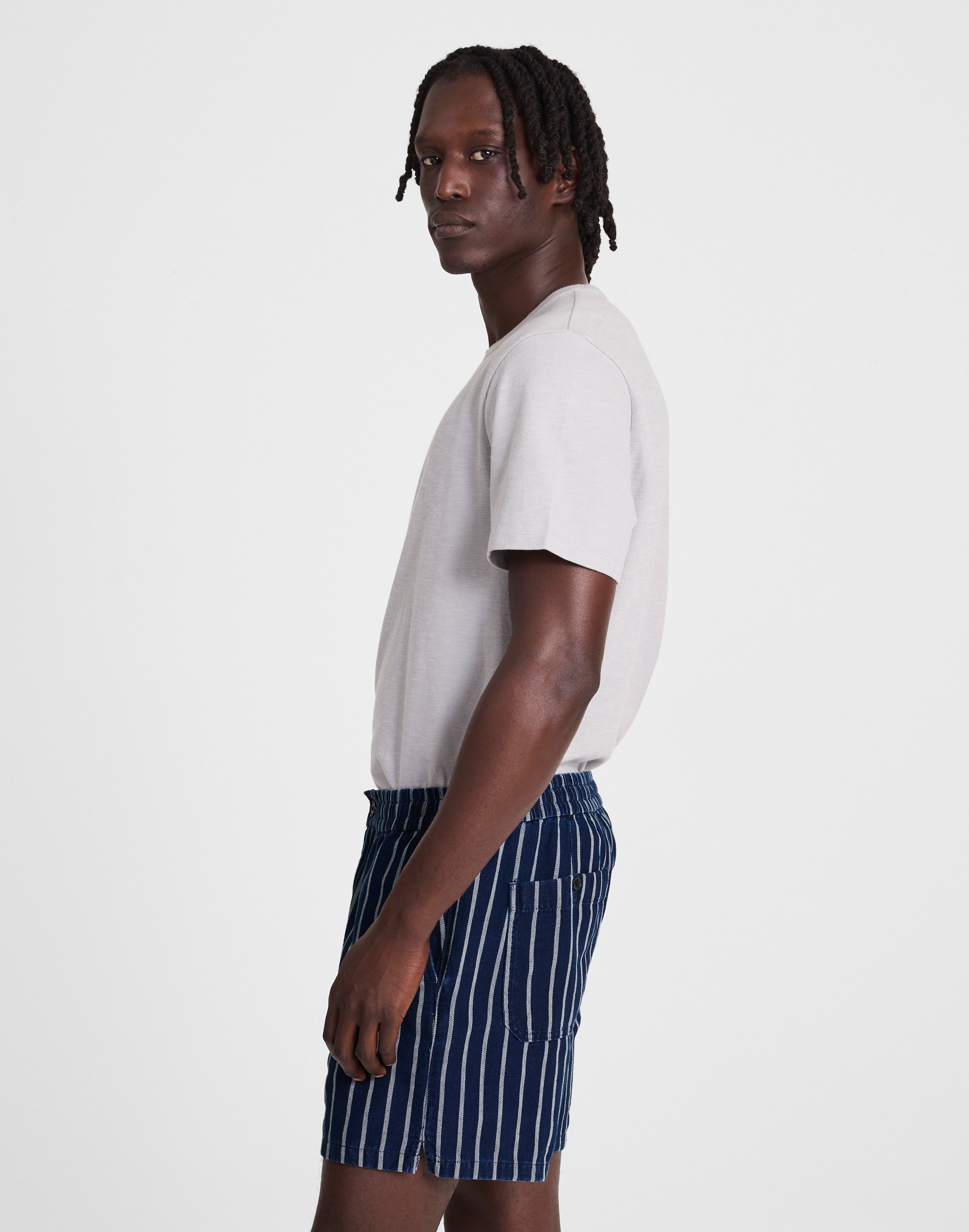 Indigo Stripe Everywear Shorts