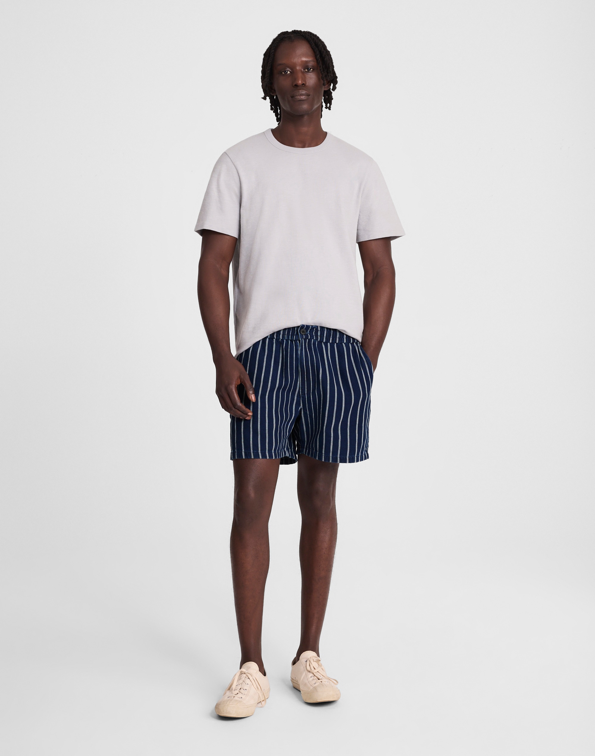 Indigo Stripe Everywear Shorts