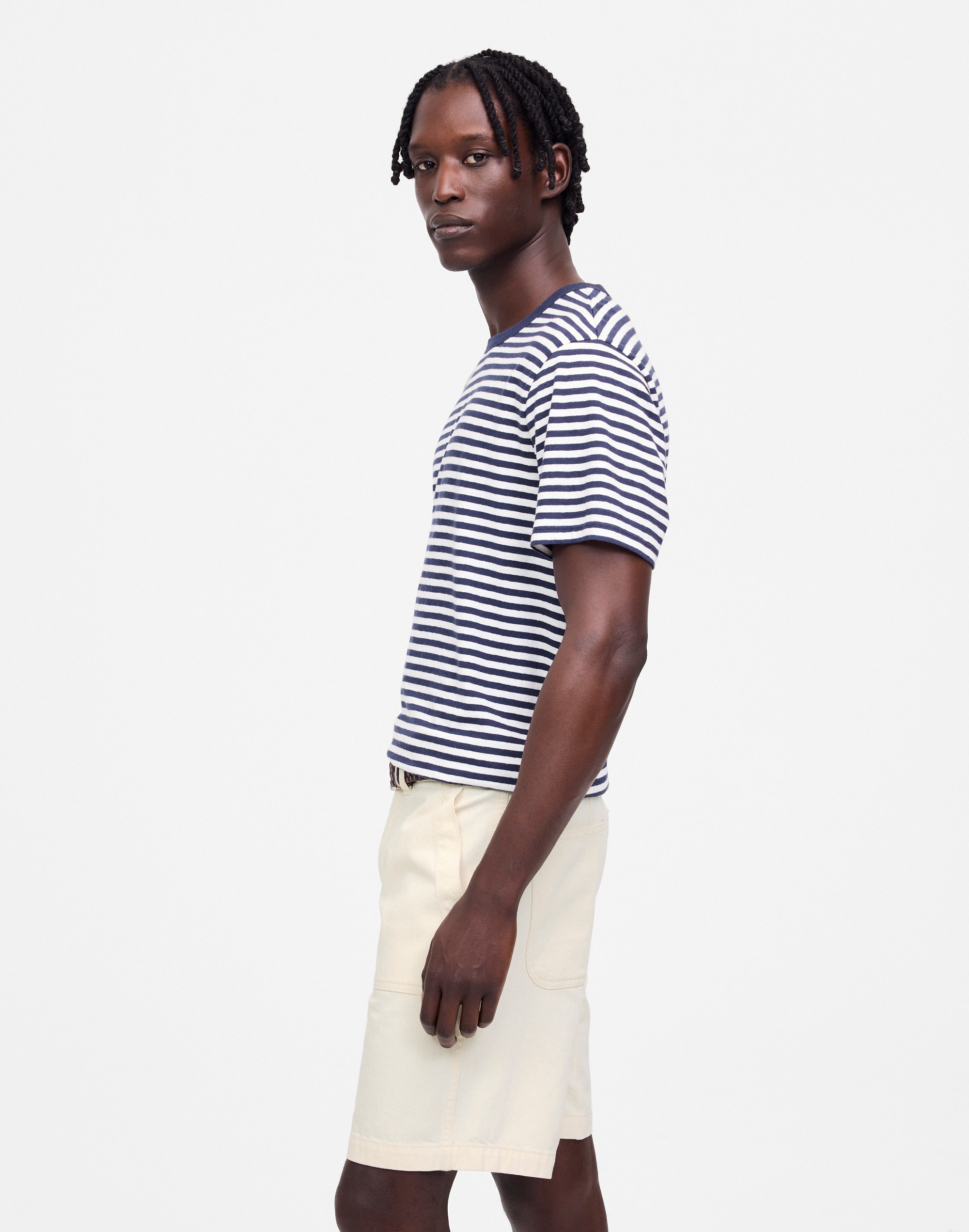 Patch Pocket Shorts in Summer Denim