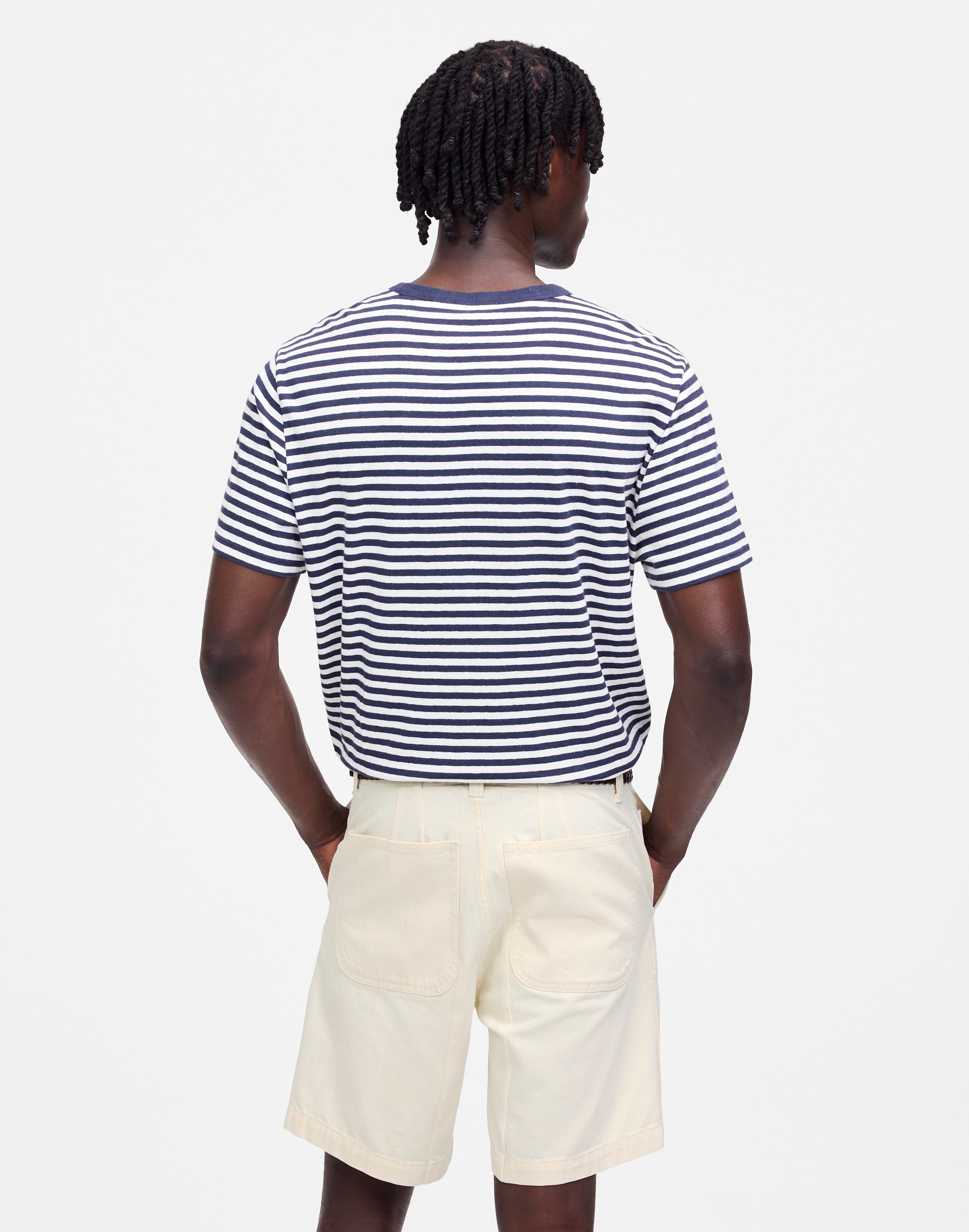 Patch Pocket Shorts in Summer Denim