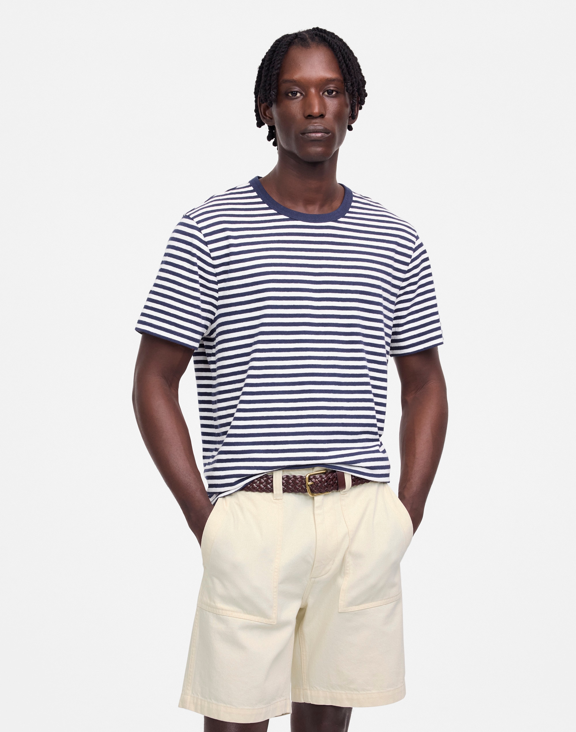 Patch Pocket Shorts in Summer Denim