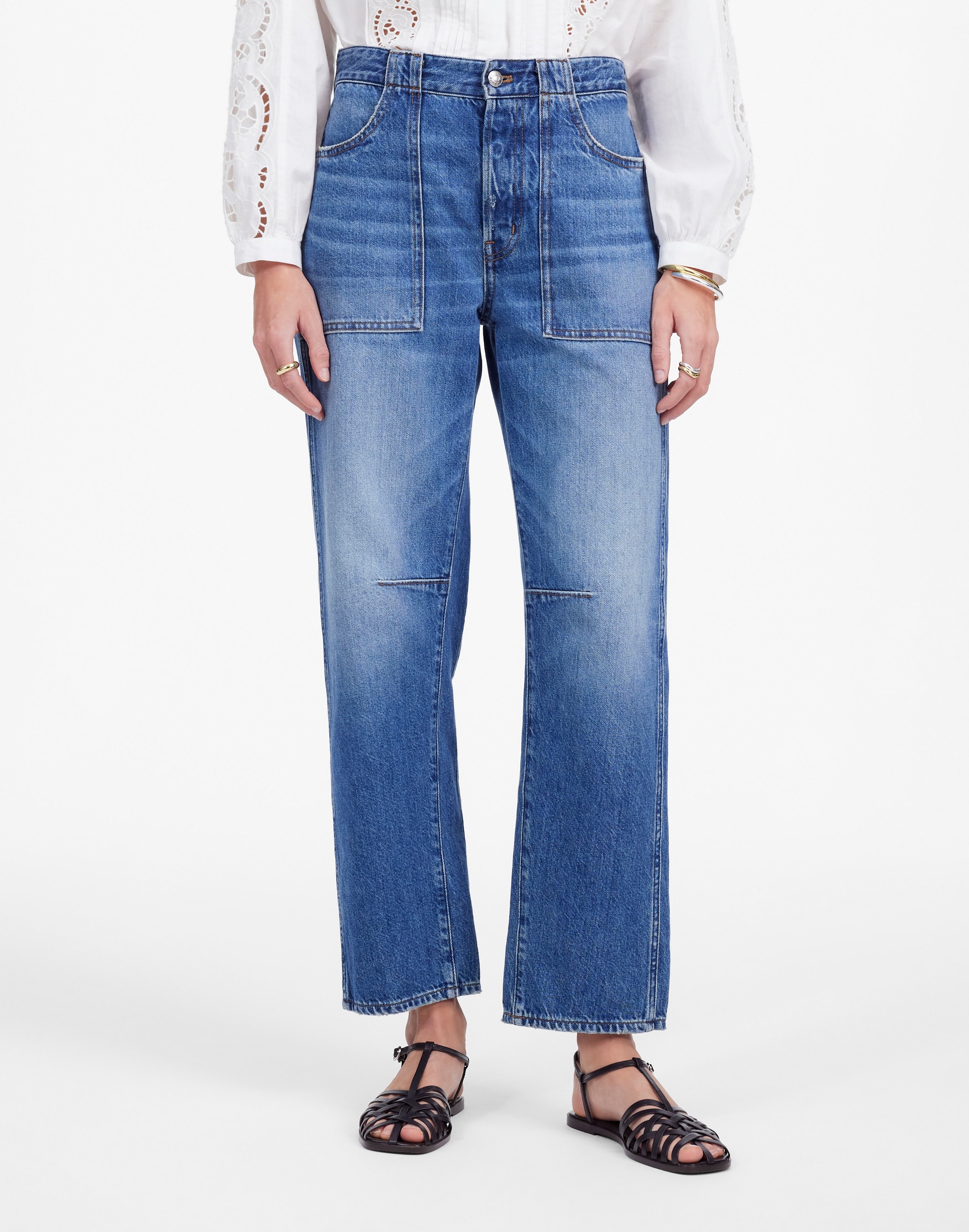 The Petite Darted Barrel-Leg Jean