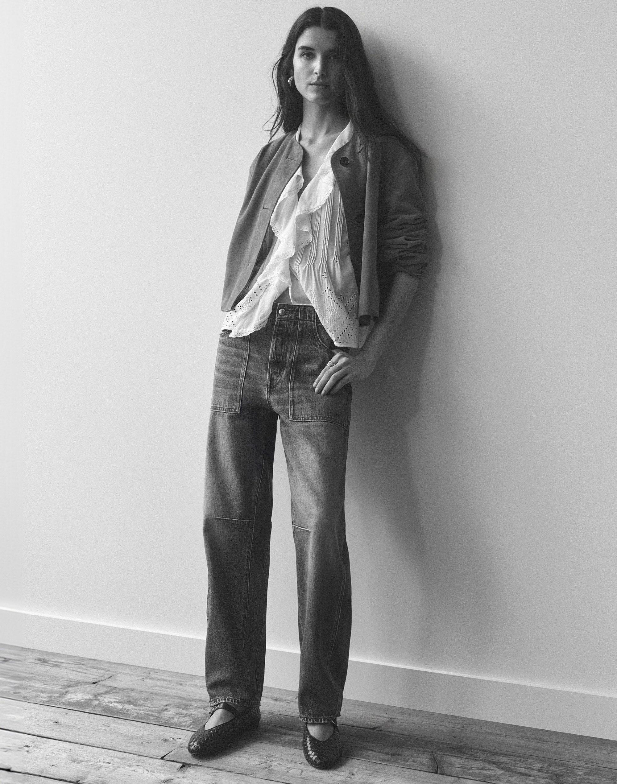 Nina Barrel Leg Jean in Raven