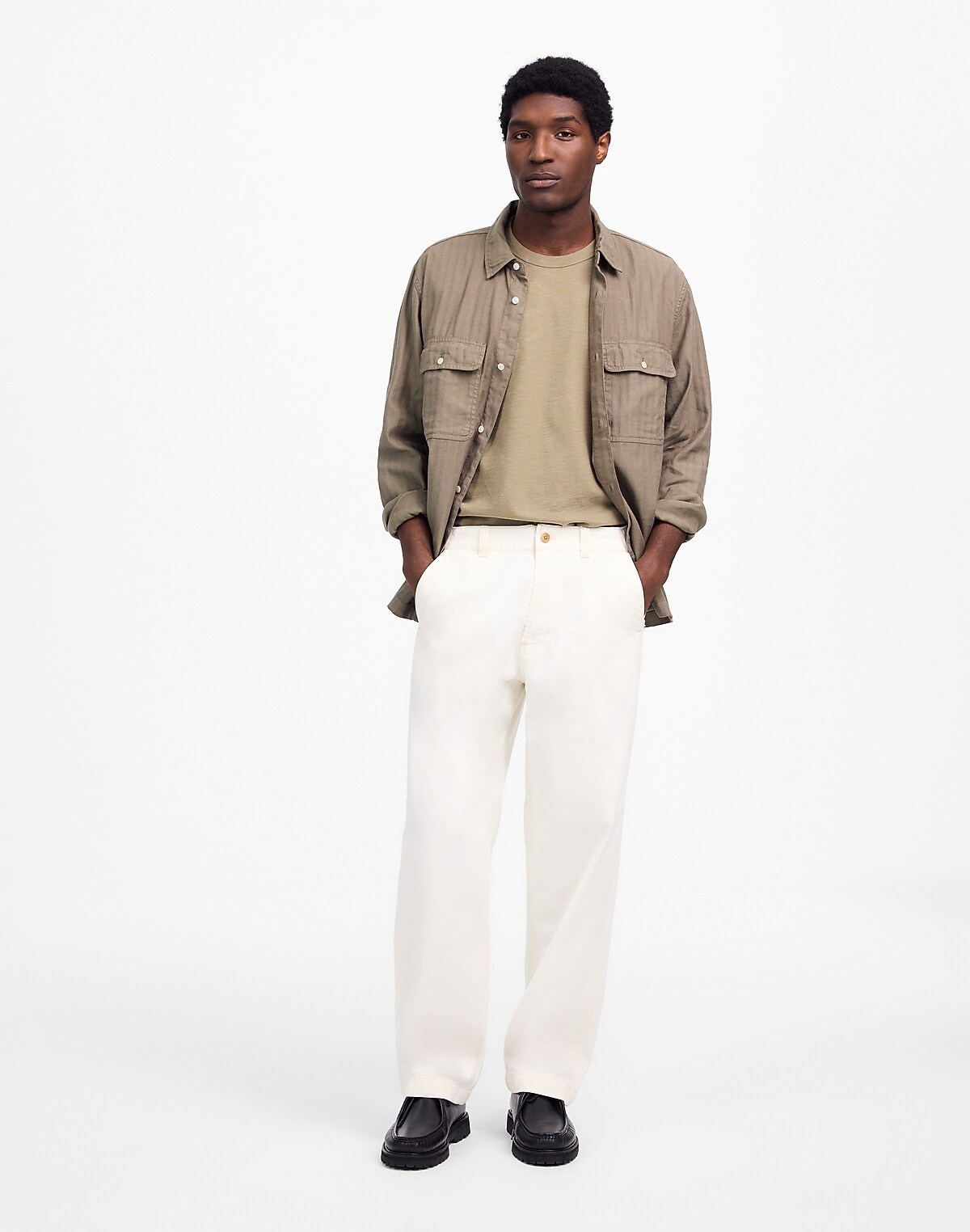 Patch Pocket Jeans in Summer Denim