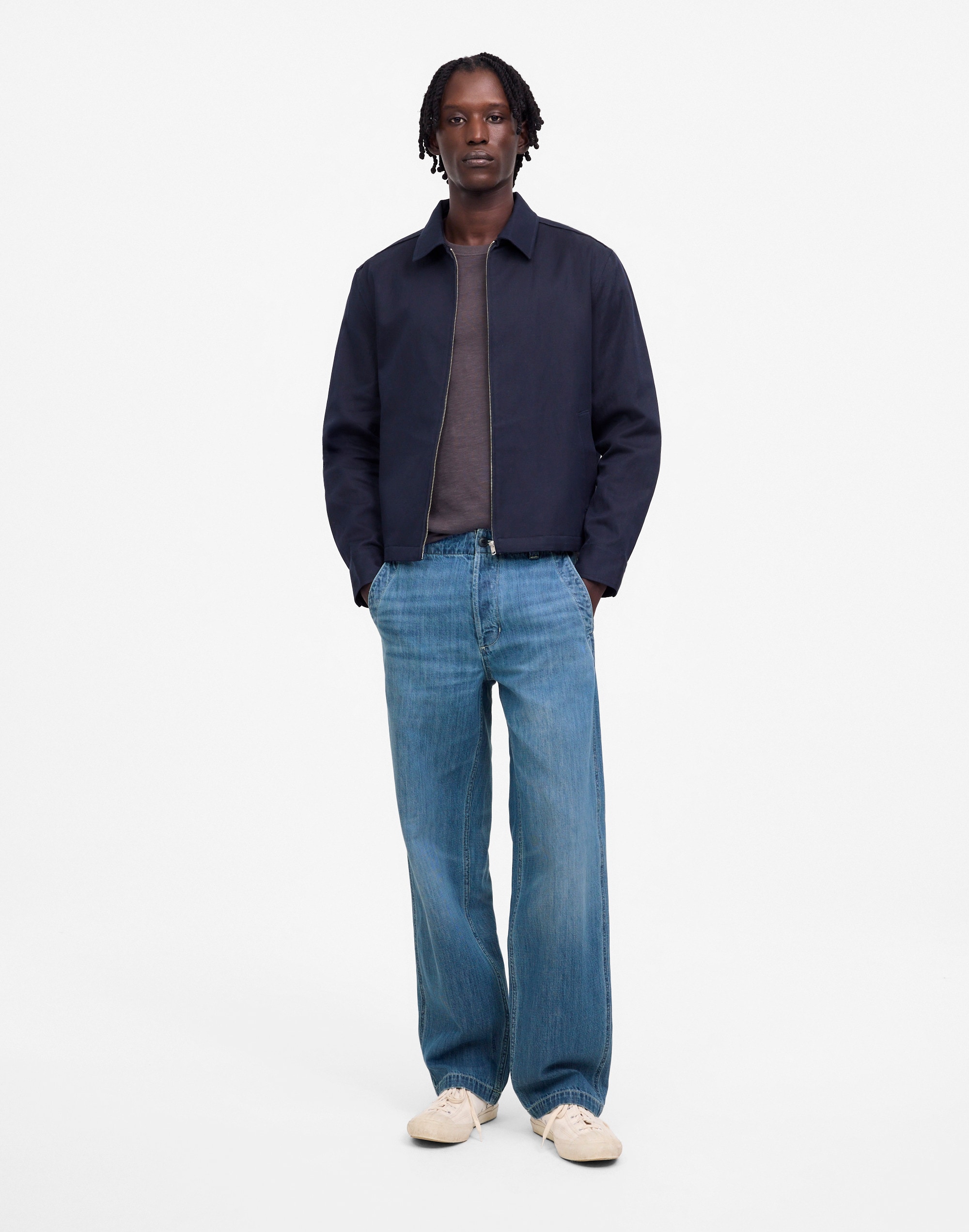 Patch Pocket Jeans in Summer Denim