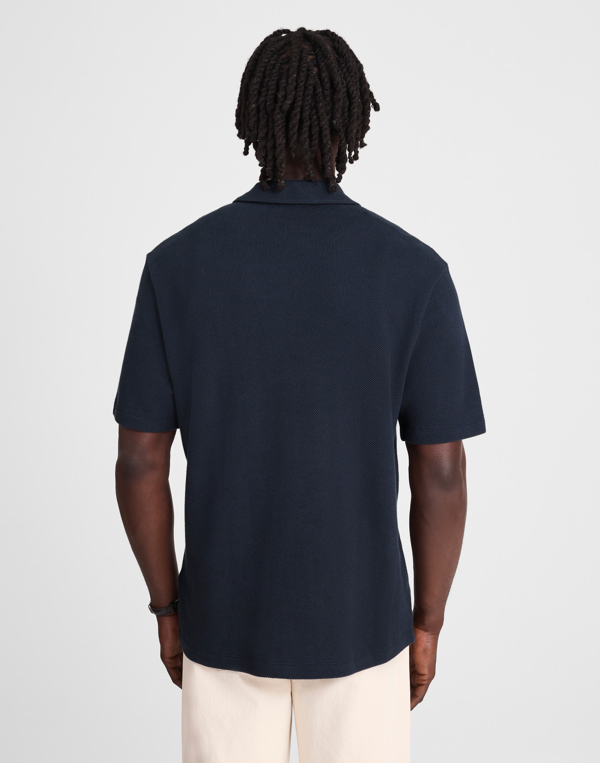 Quarter-Zip Pique Polo Shirt