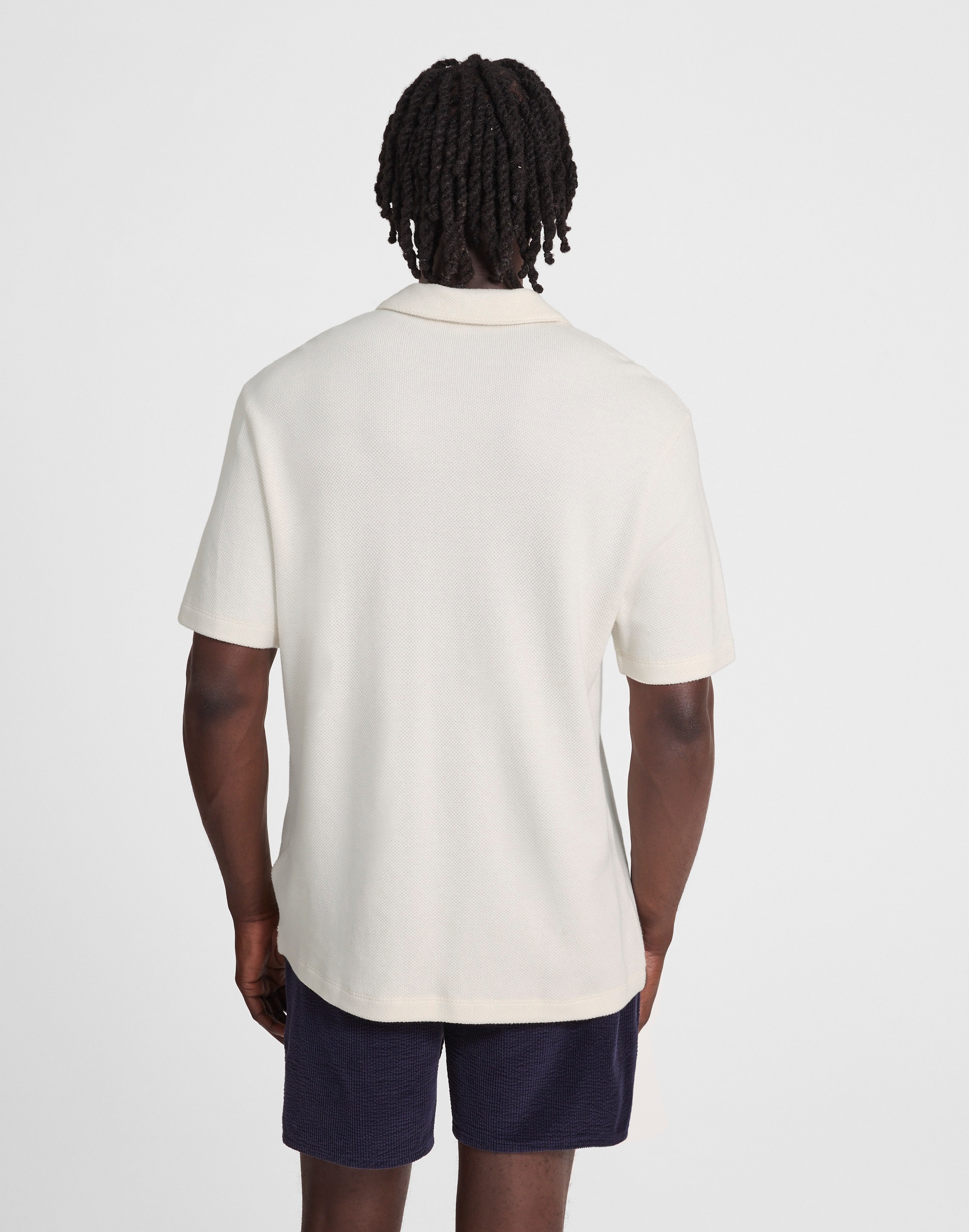 Quarter-Zip Pique Polo Shirt