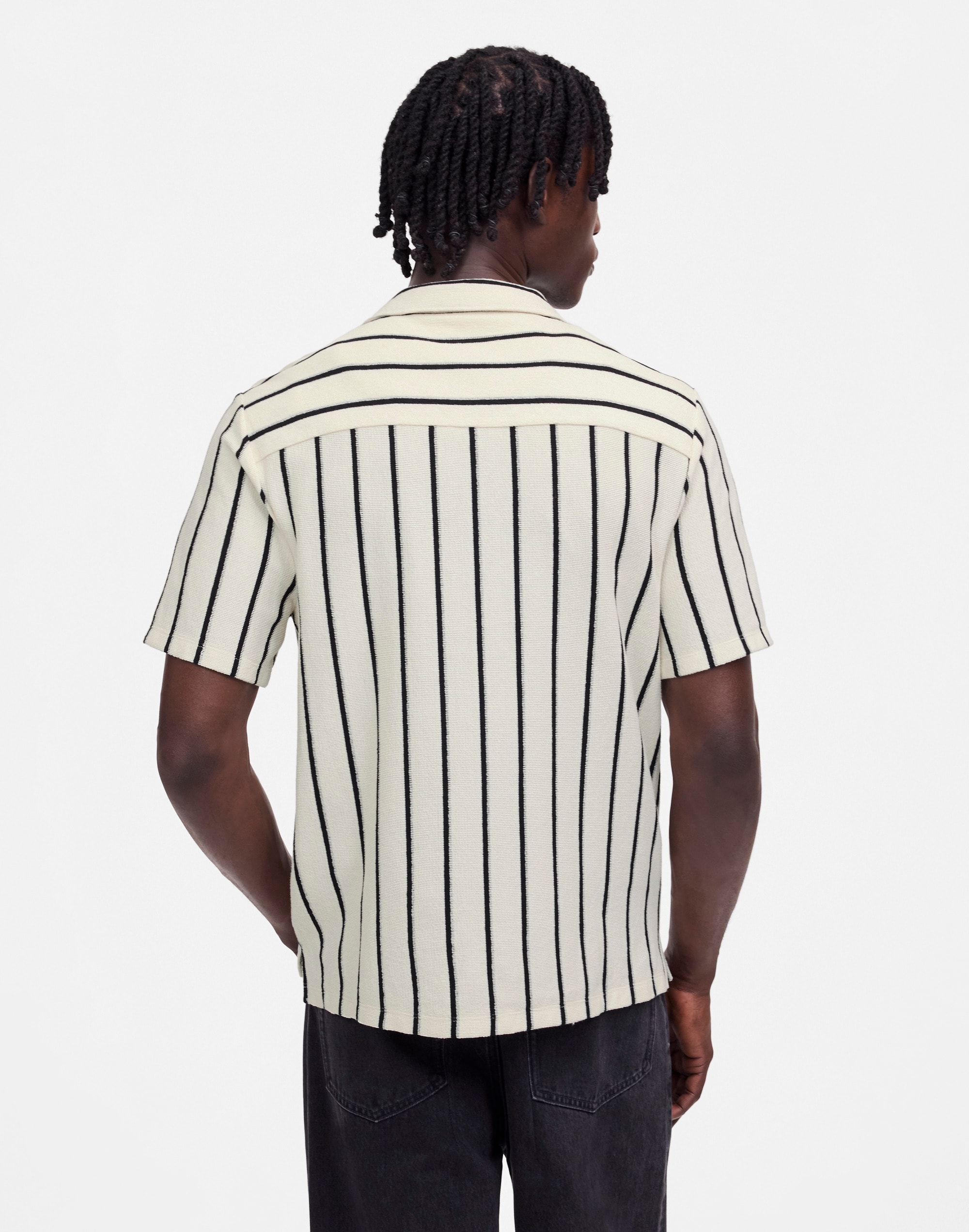 The Textured Knit Camp-Collar Shirt