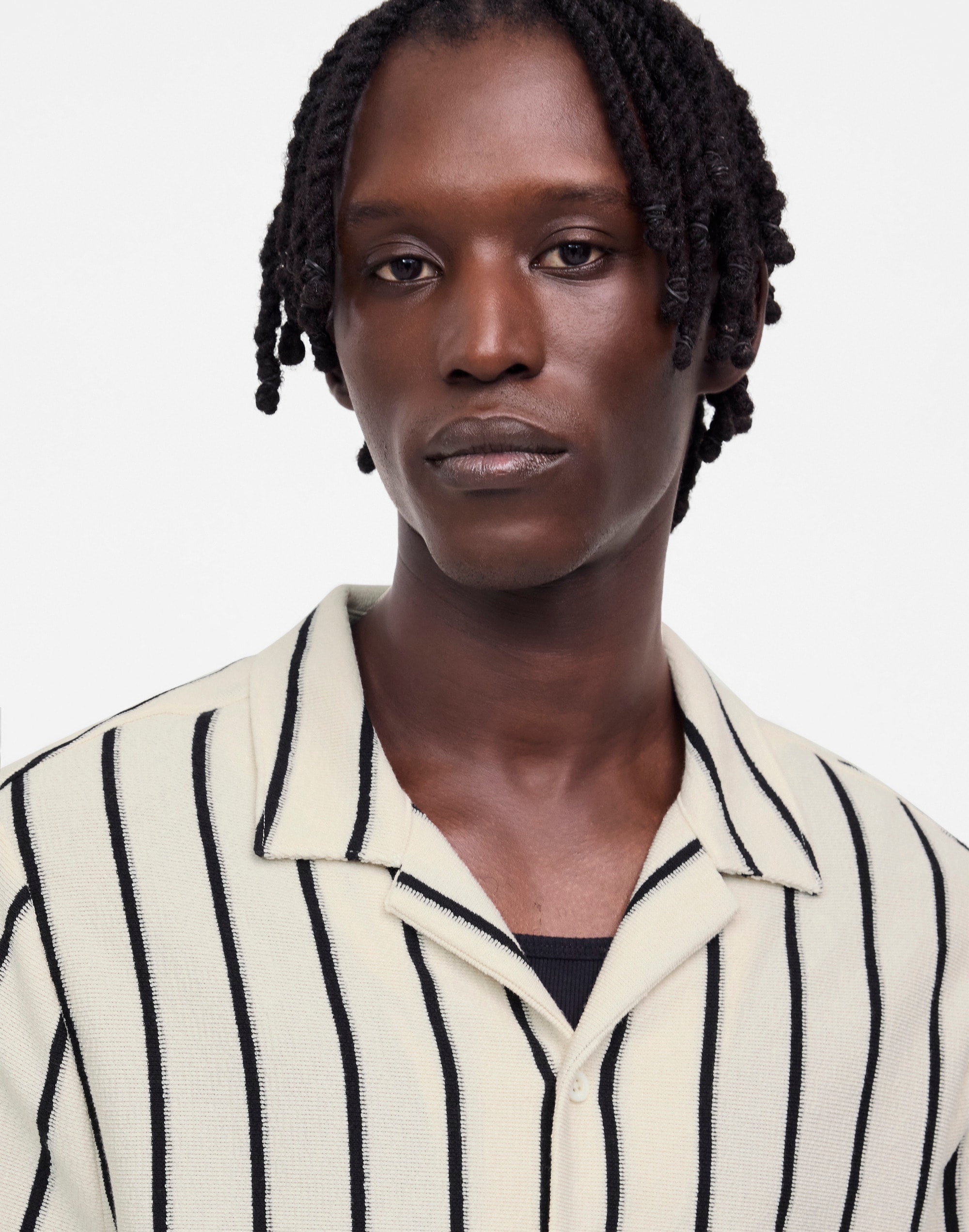 The Textured Knit Camp-Collar Shirt