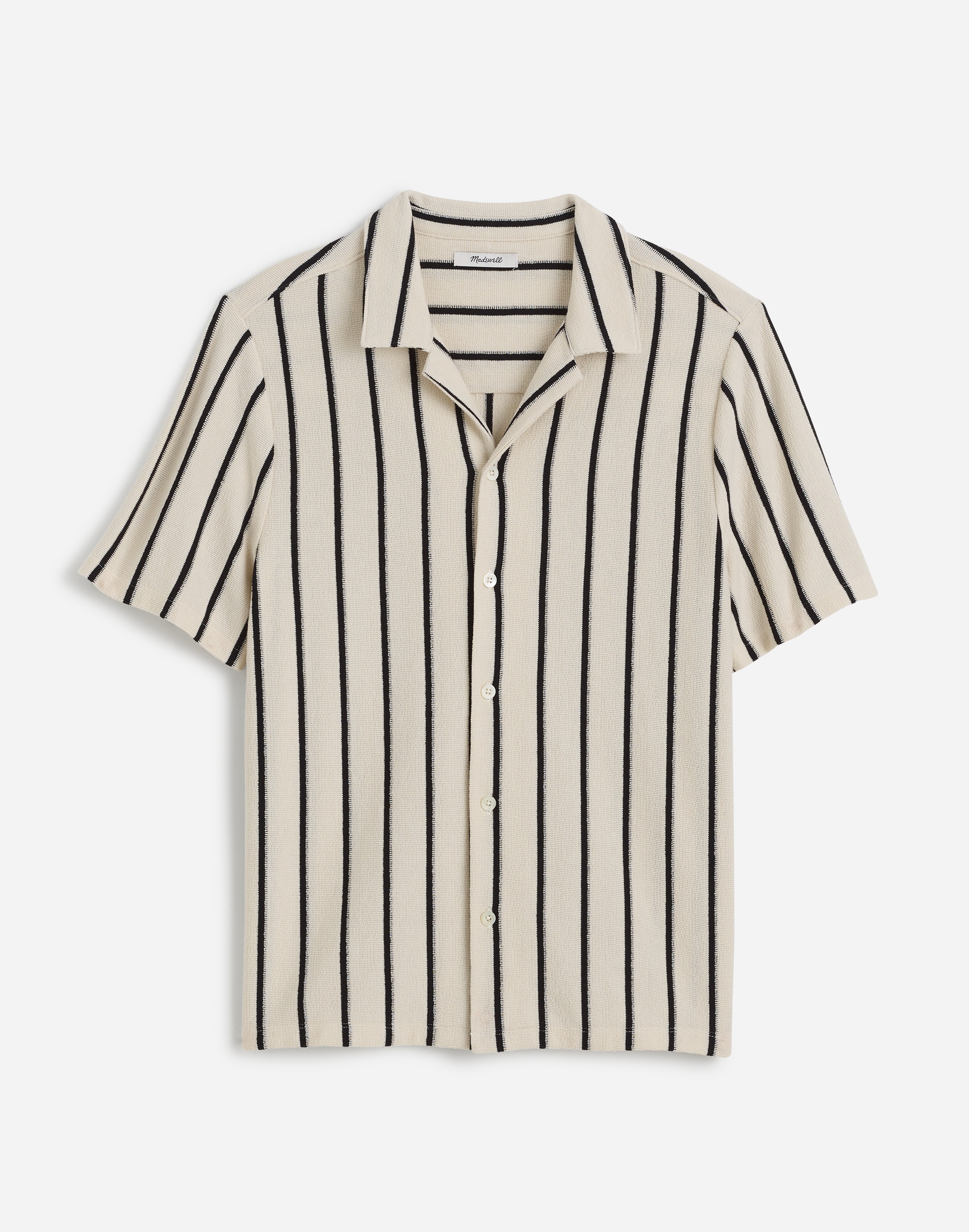 The Textured Knit Camp-Collar Shirt