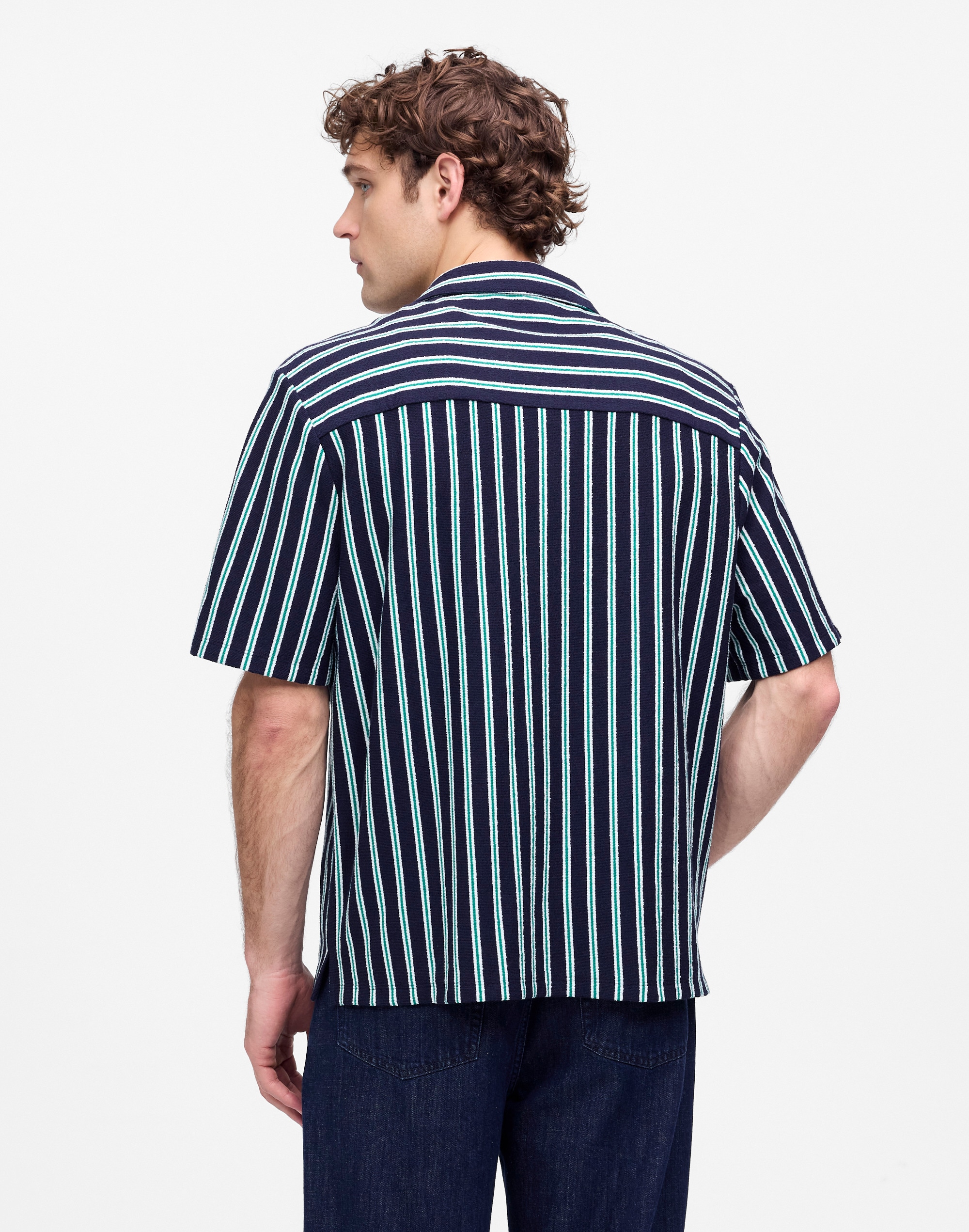 The Textured Knit Camp-Collar Shirt