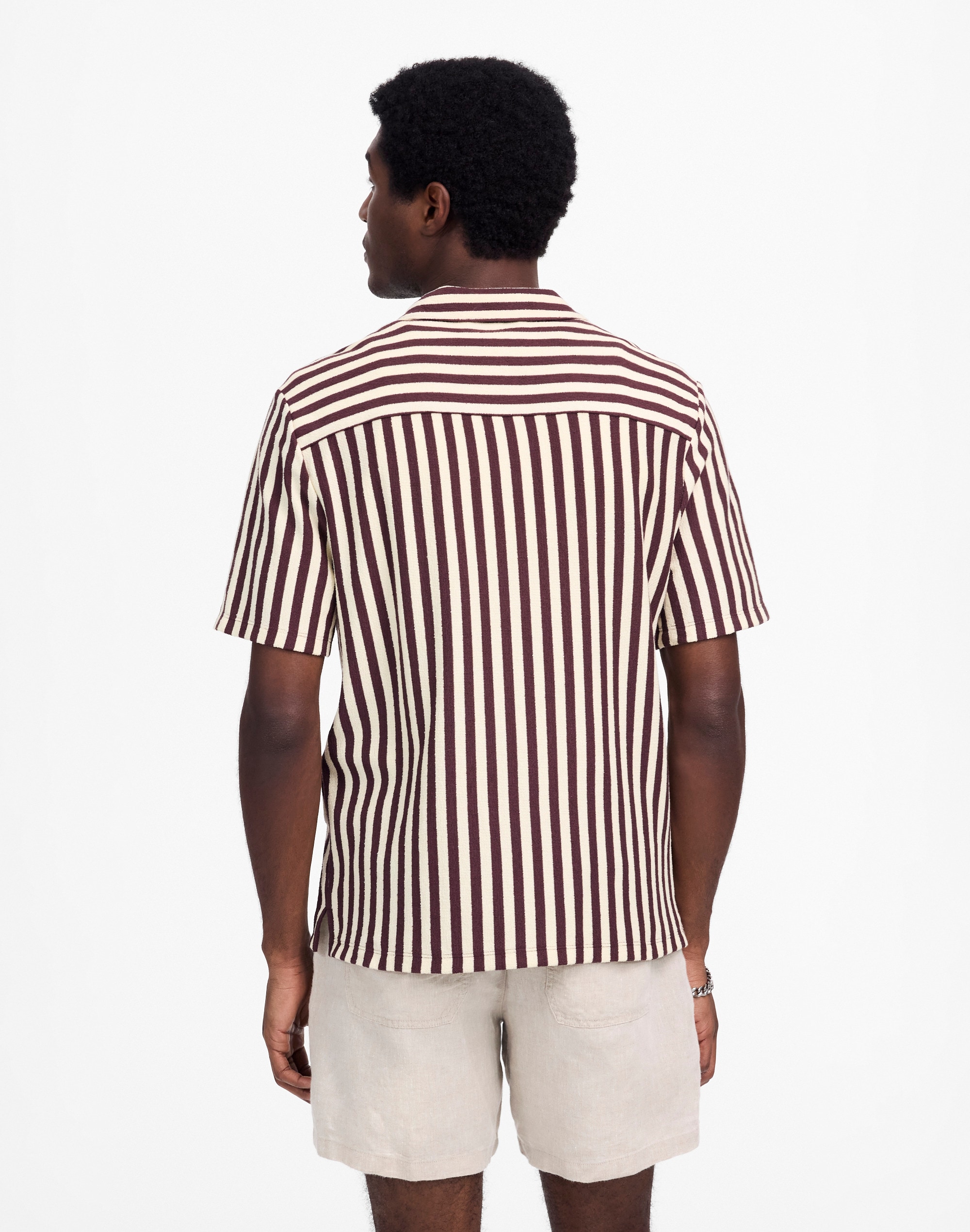 The Textured Knit Camp-Collar Shirt