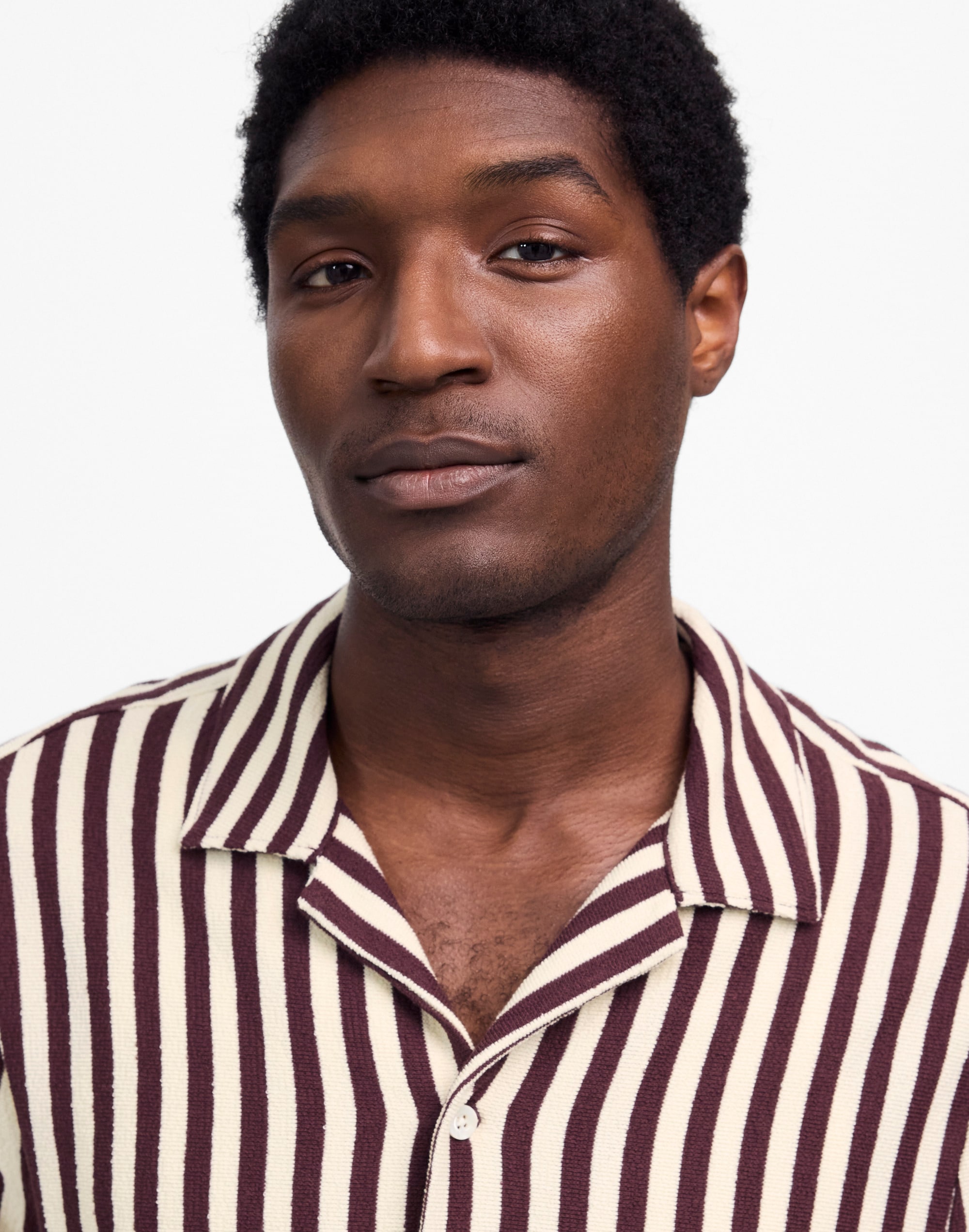 The Textured Knit Camp-Collar Shirt