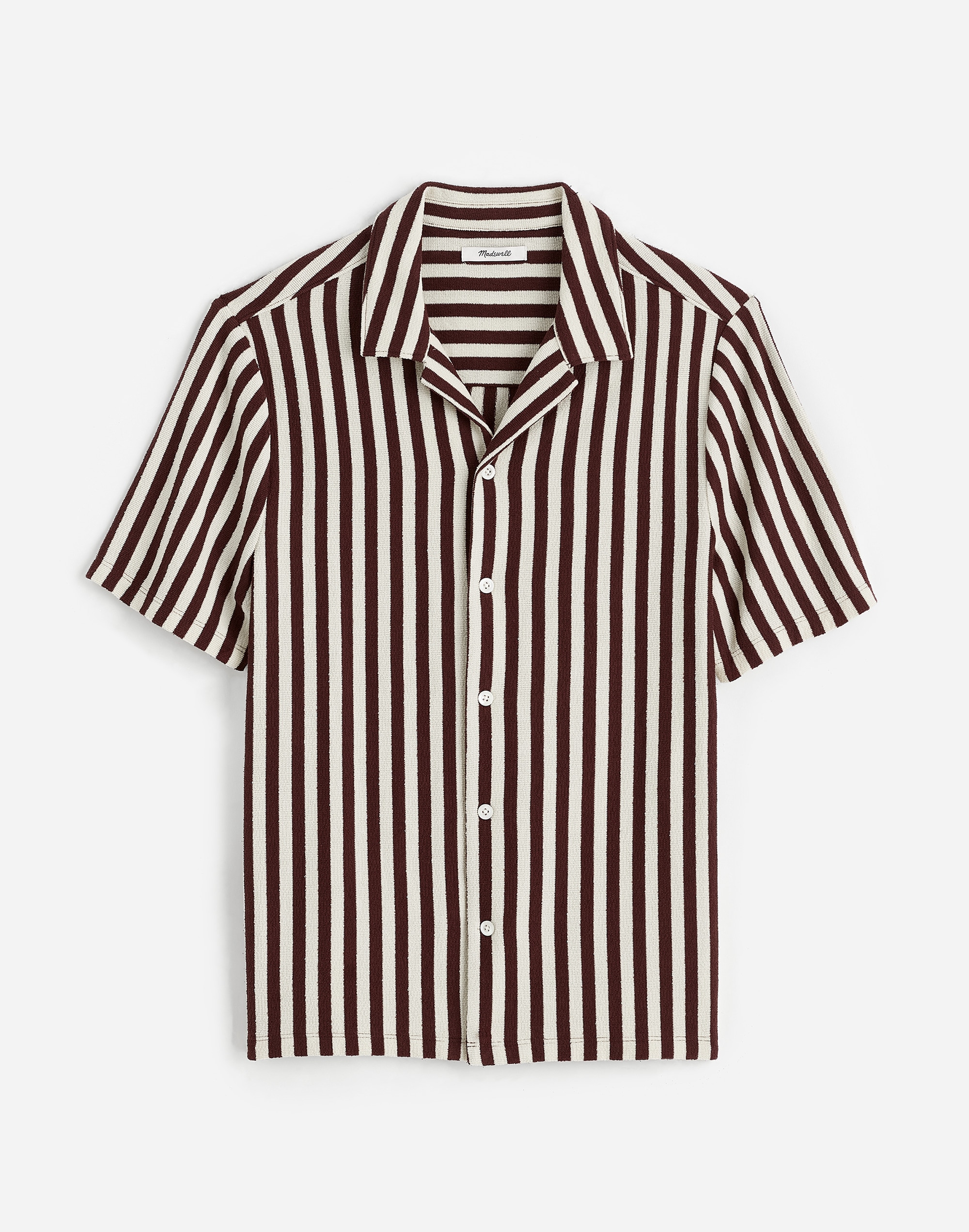 The Textured Knit Camp-Collar Shirt