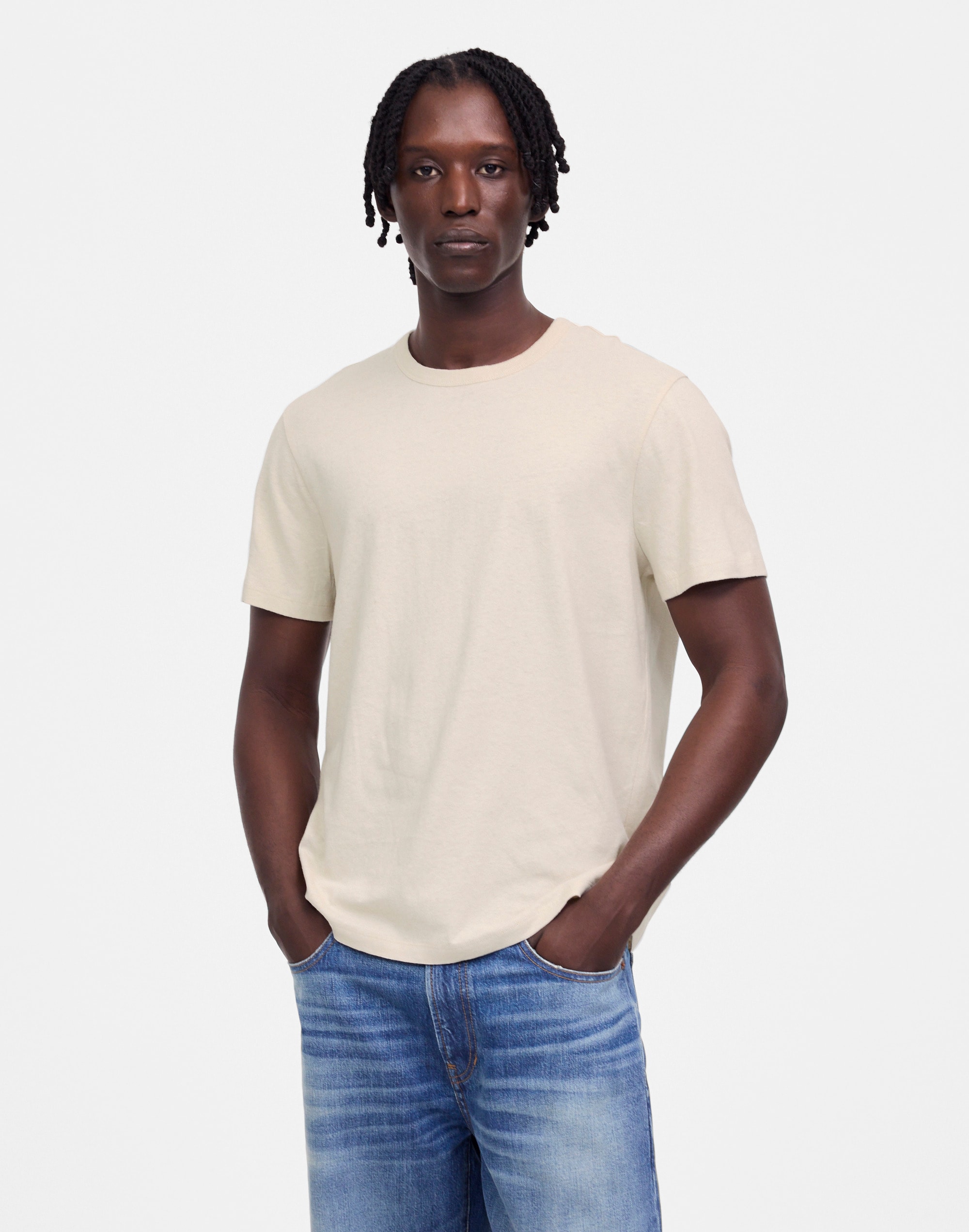Allday Tee in Cotton-Linen Blend