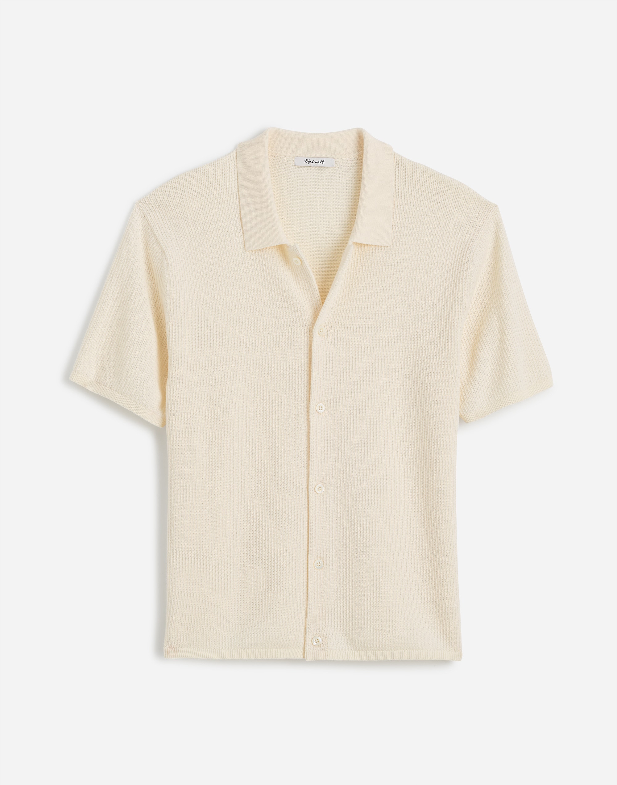 Tuck-Stitch Button-Up Sweater Polo Alternate Image 6