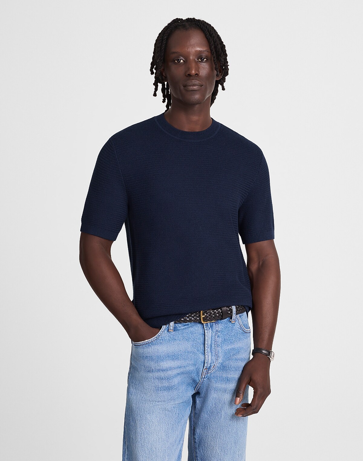 Zig-Zag Stitch Sweater Tee
