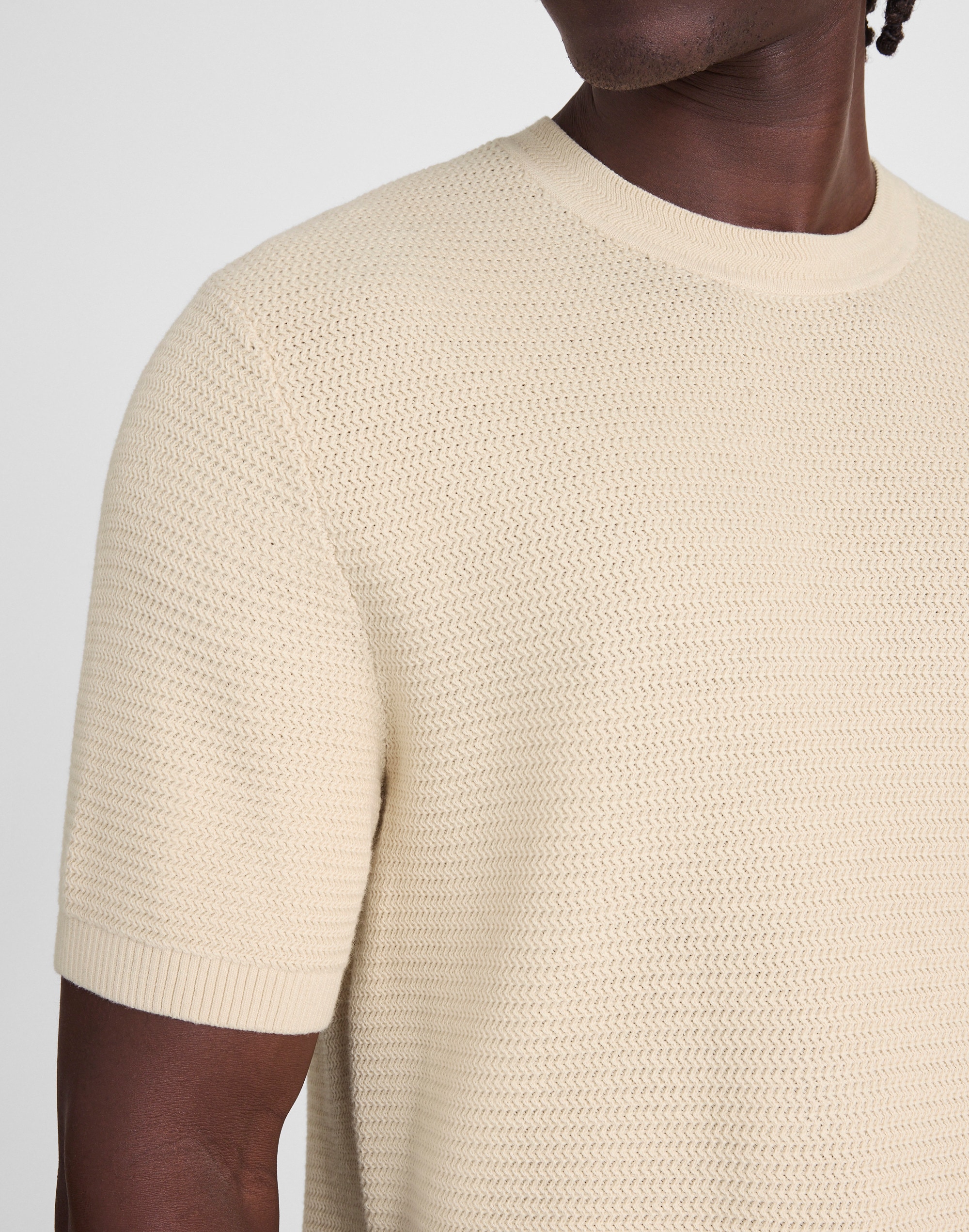 Zig-Zag Stitch Sweater Tee