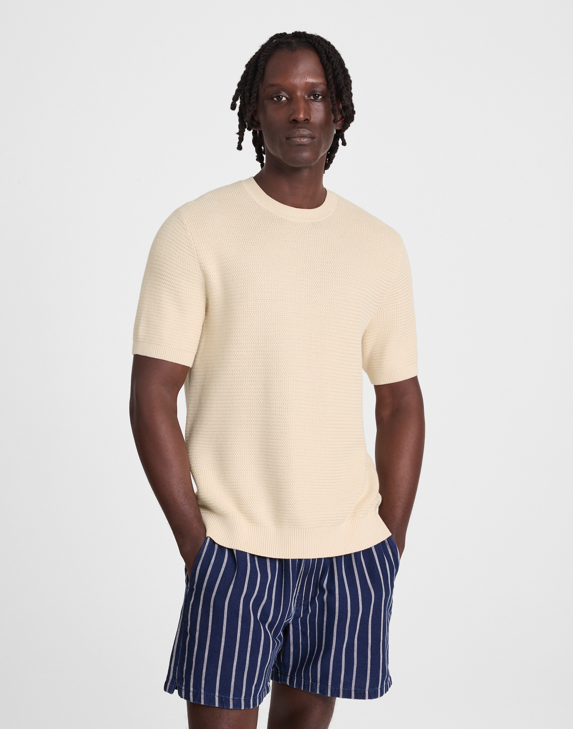 Zig-Zag Stitch Sweater Tee