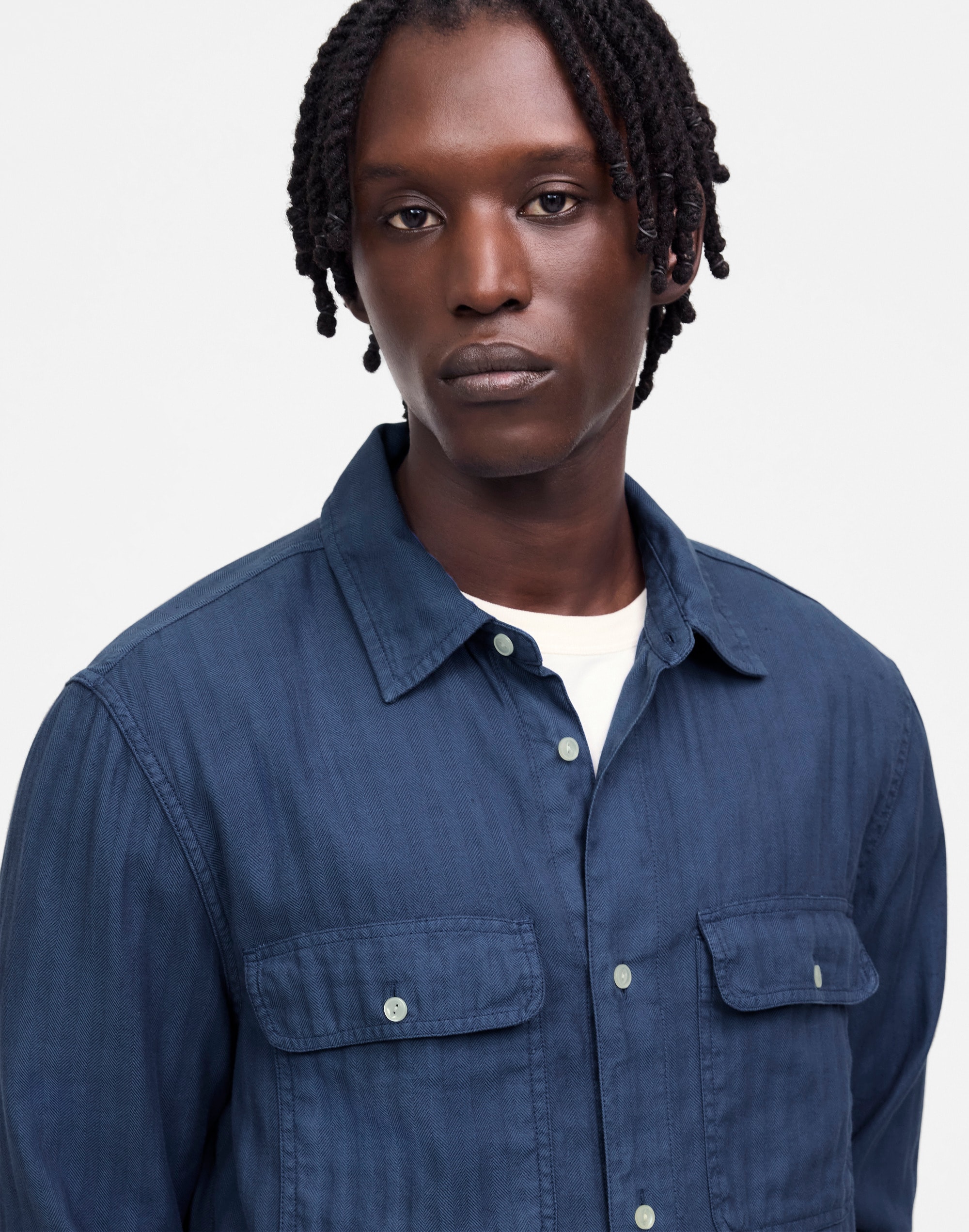 Work Shirt in Cotton-Linen Blend