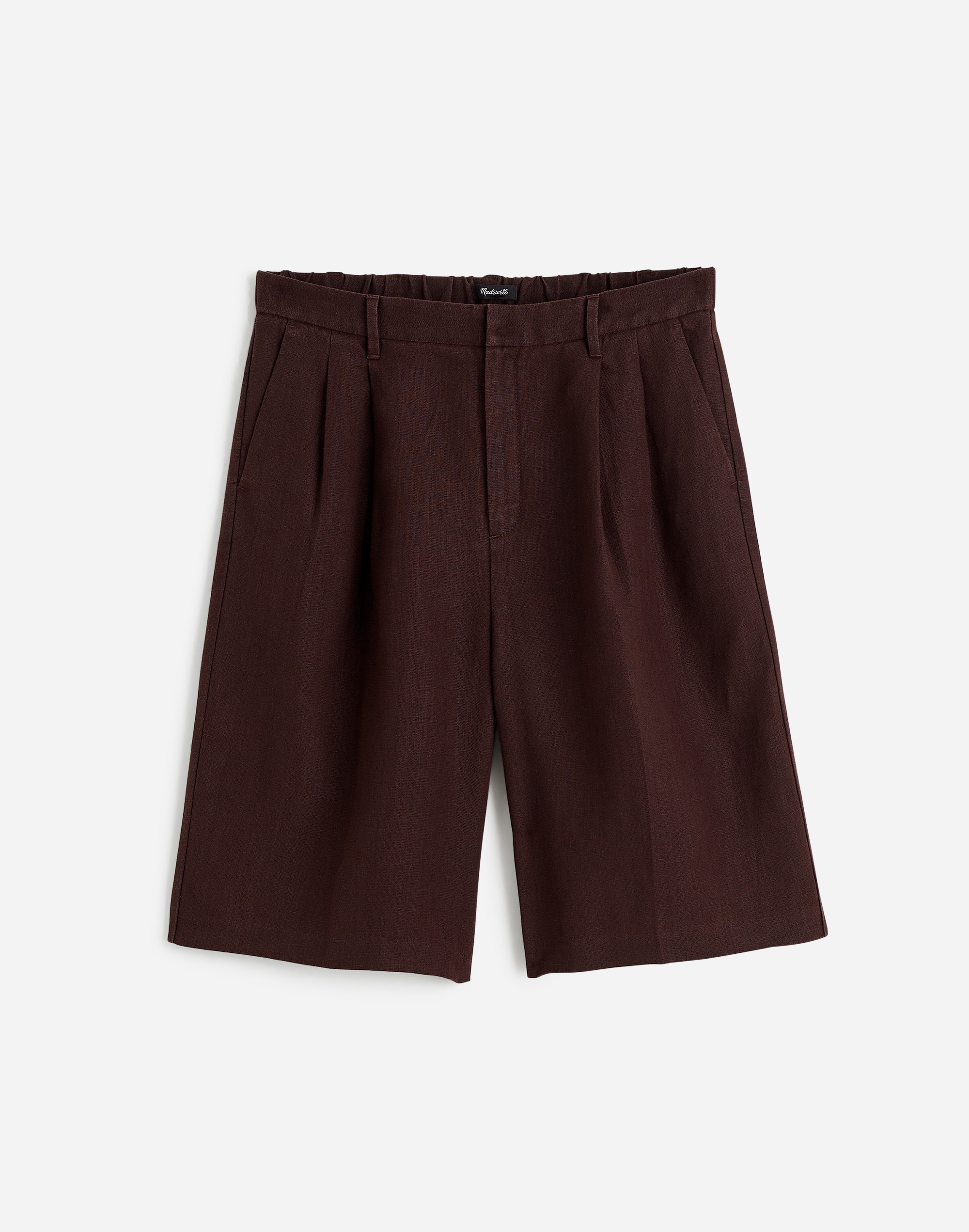 Relaxed Pleated Trouser Shorts in 100% Linen Alternate Image 6