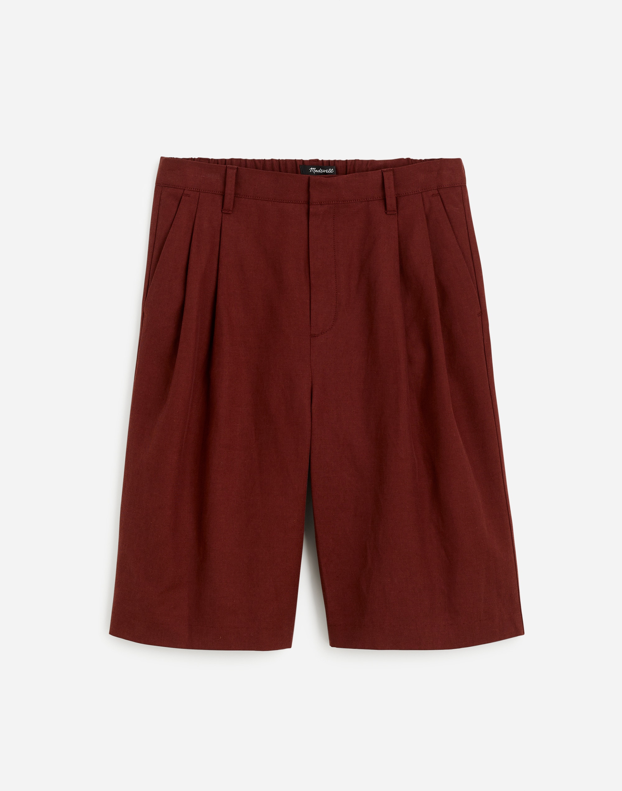 Relaxed Pleated Trouser Shorts in Drapey Twill