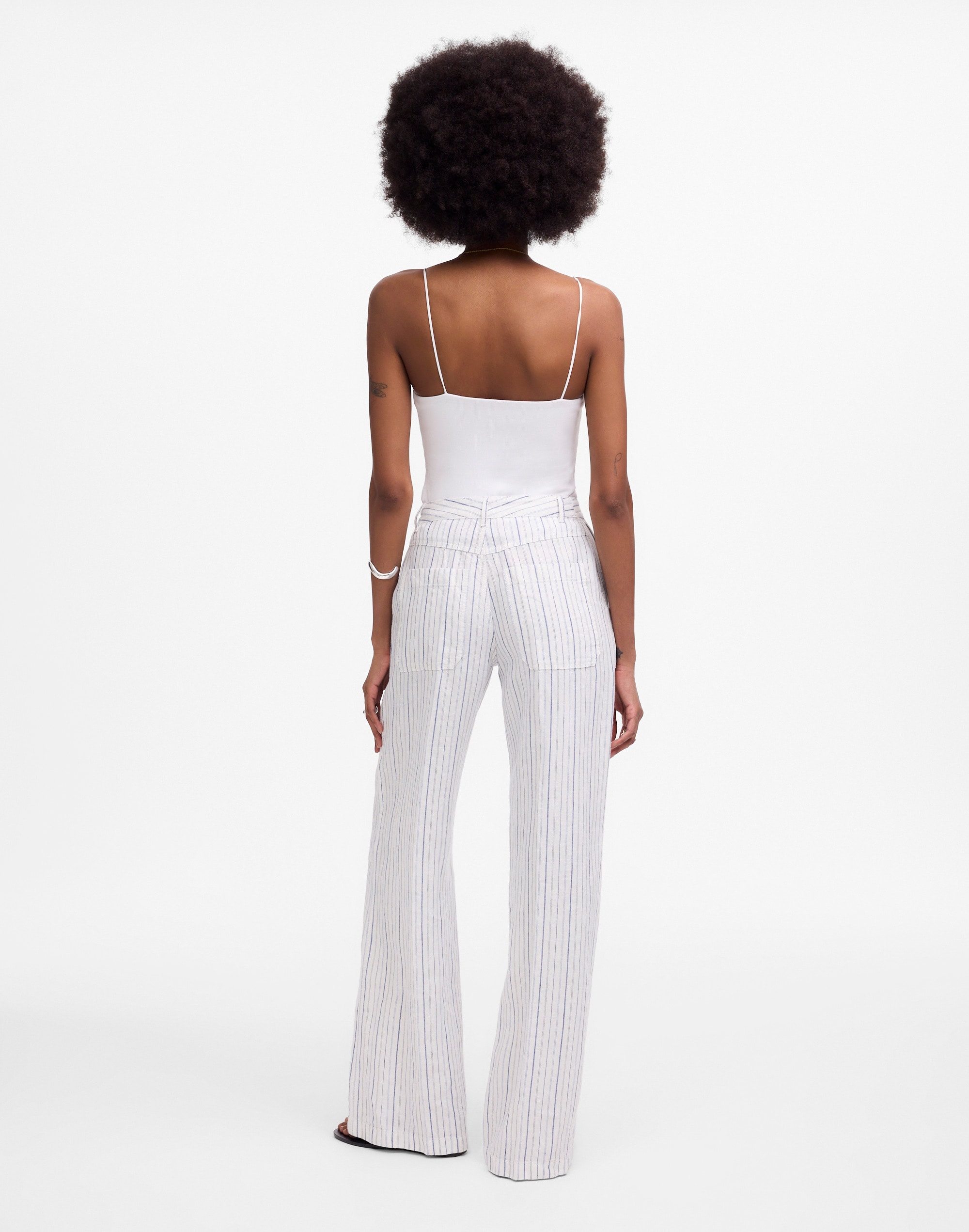 The Zoe Relaxed Wide Pant in 100% Linen