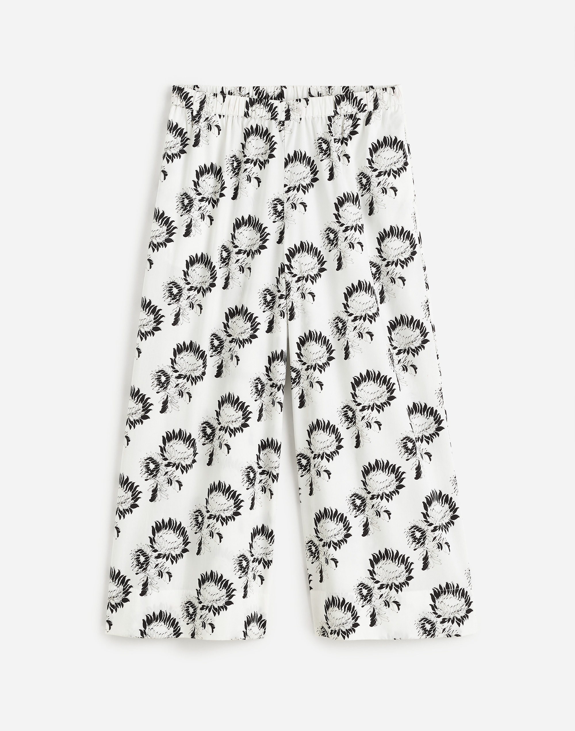 Pull-On Culottes in Cotton Poplin