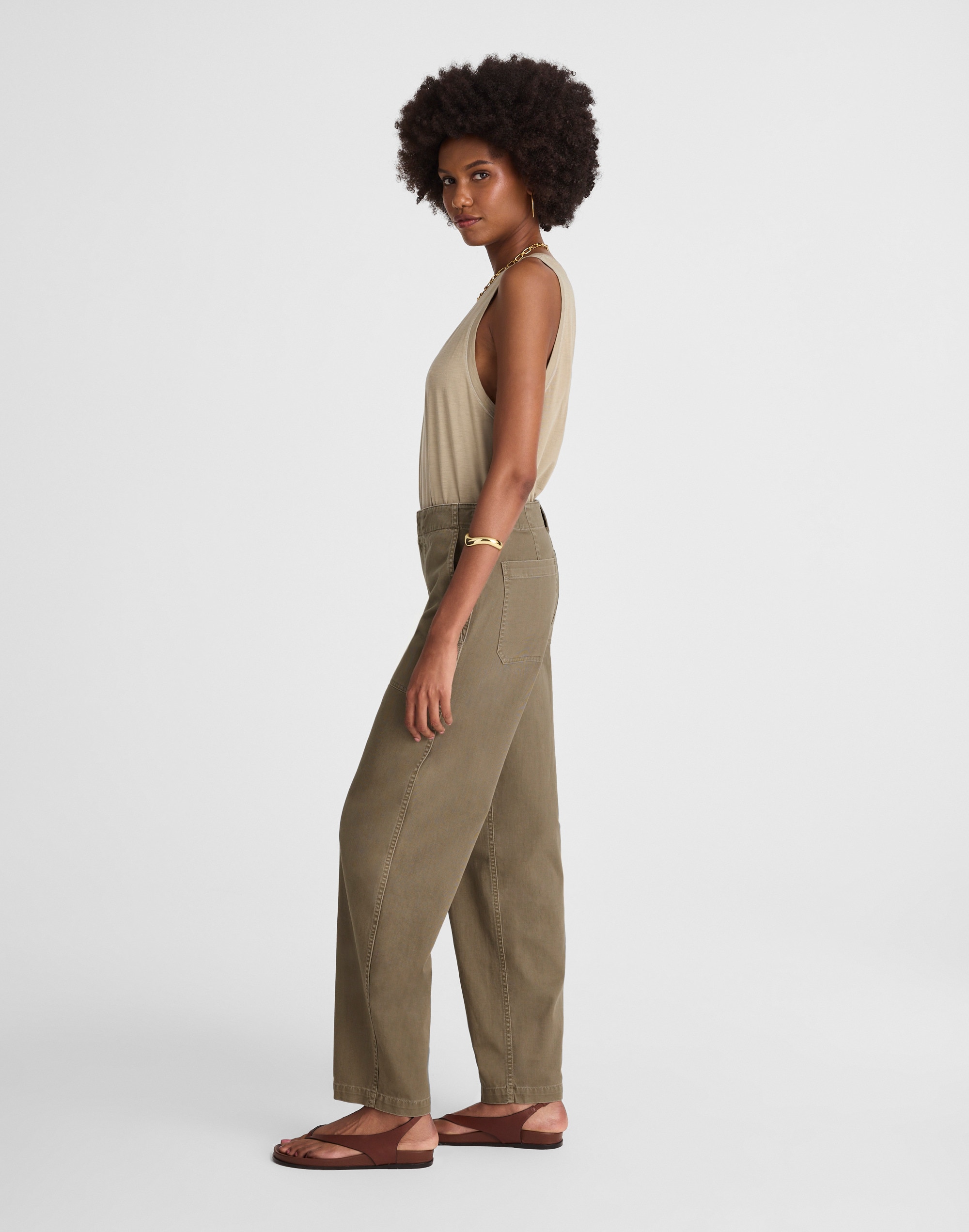 Tapered-Leg Utility Pants